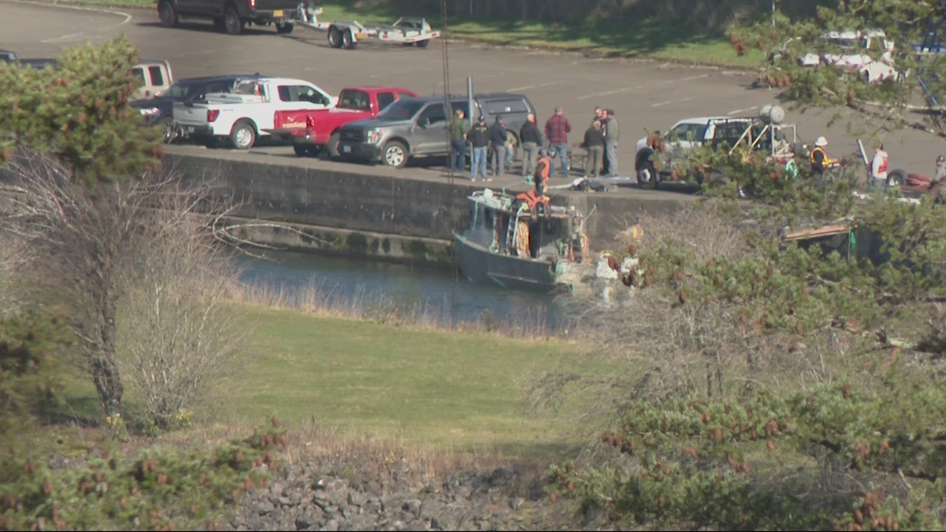 The Hood River County Sheriff's Office said that the chassis of the car was able to be retrieved early Friday evening, along with the engine.