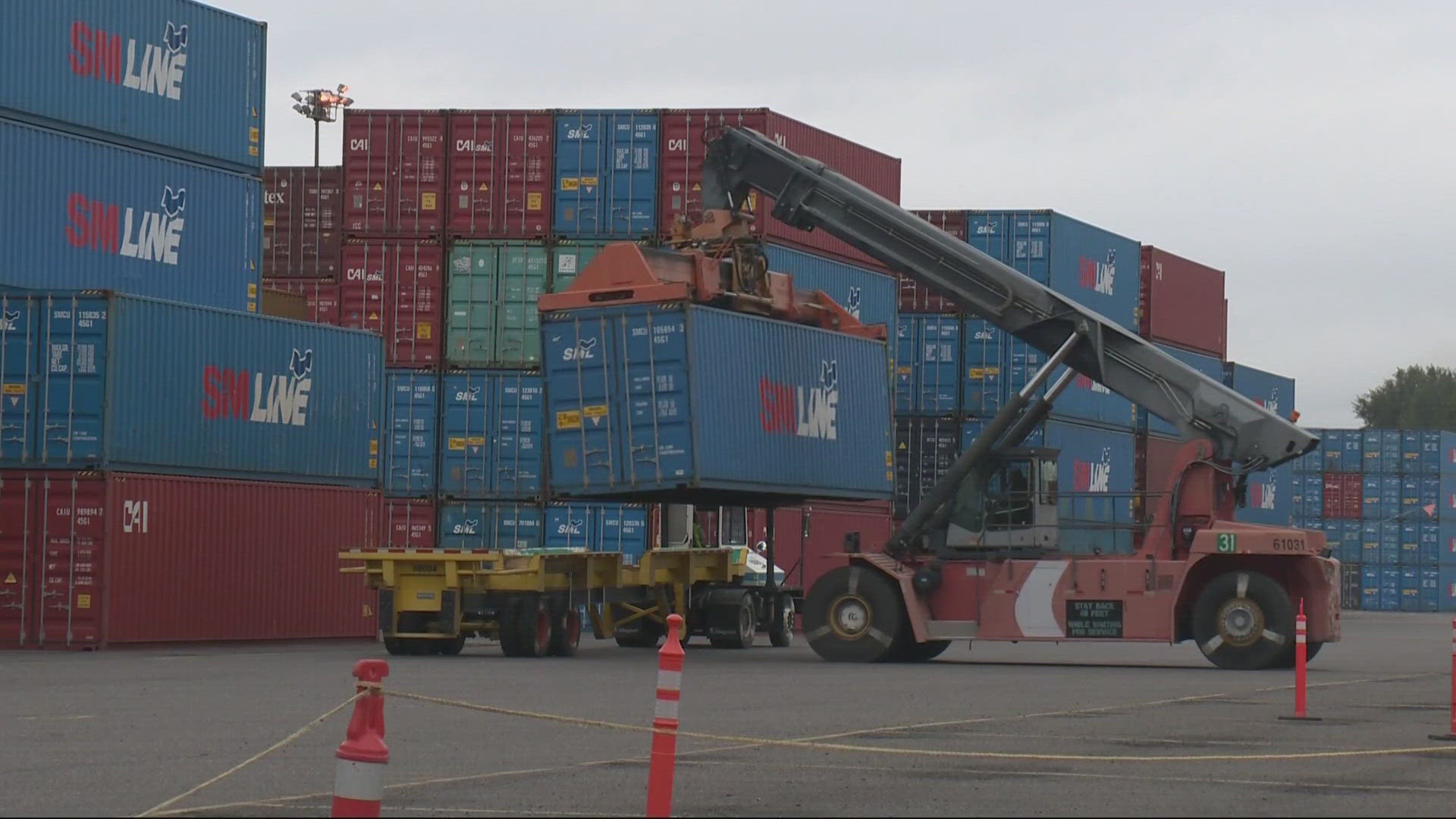Kotek is proposing $40 million in state investments to keep the container port open at the Port of Portland's Terminal 6.