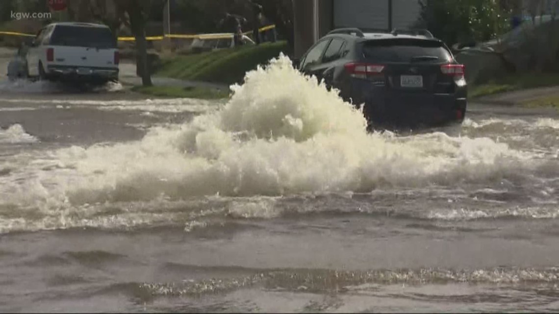 It’s been almost two months since a water main ruptured in Northeast Portland, sending millions of gallons of water rushing through streets, with water pouring into garages and basements of several homes. Today, homeowners are still waiting to find out whether the city will help pick up the cost of the damage.