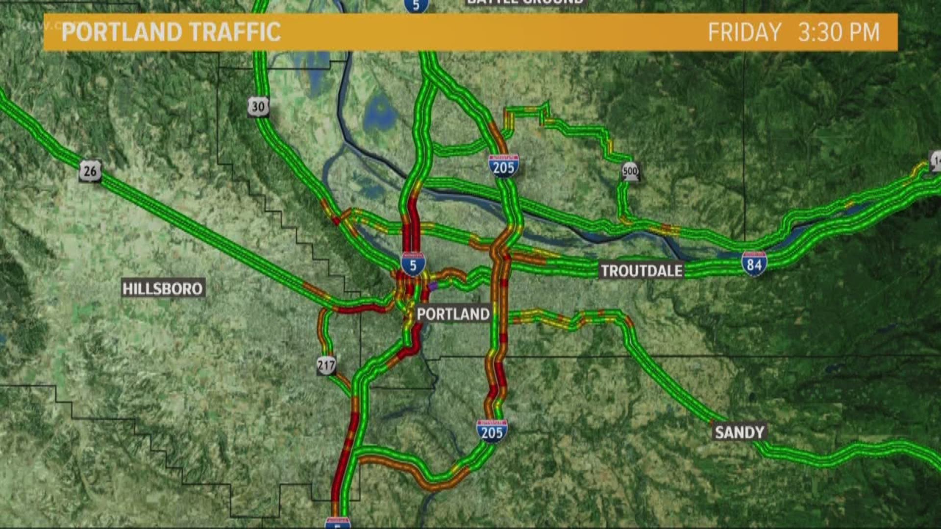 Closures lead to traffic mess in Portland metro area