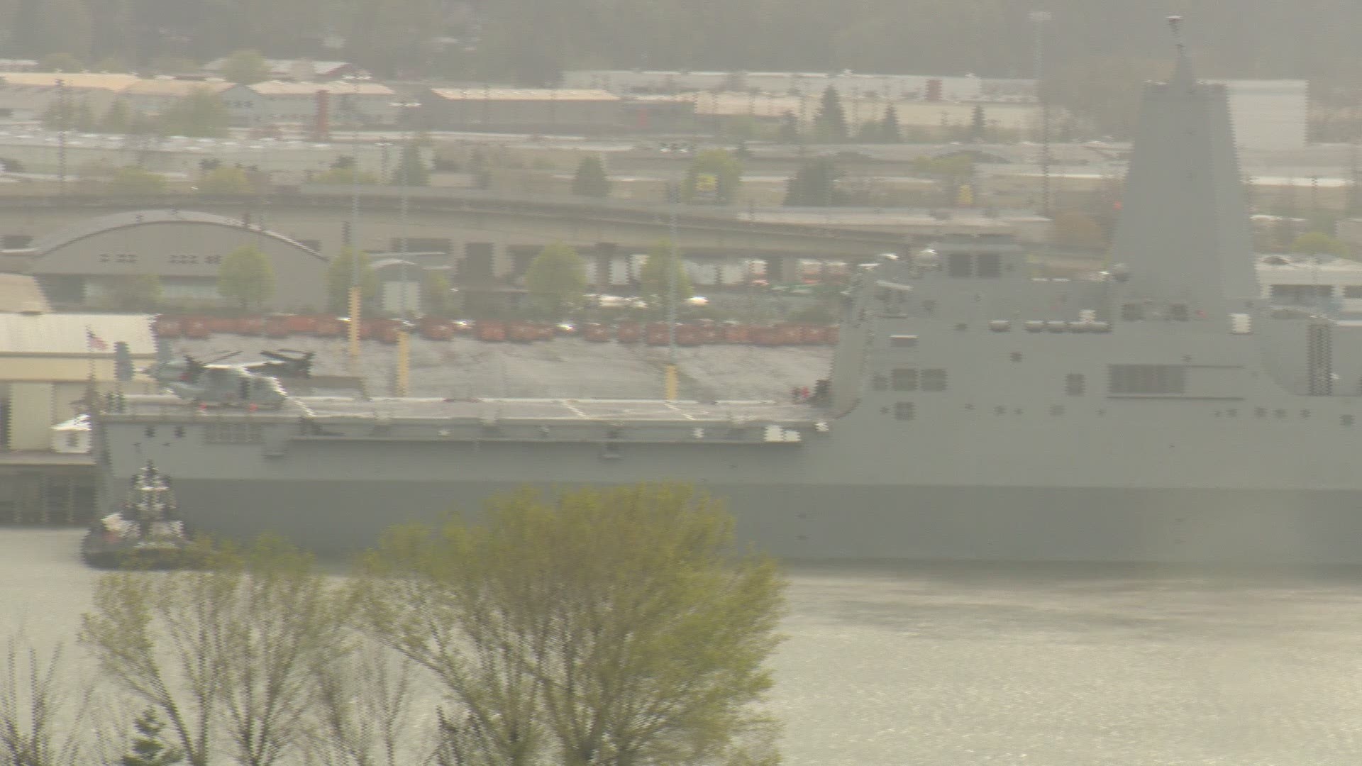 USS Portland arrives in Portland