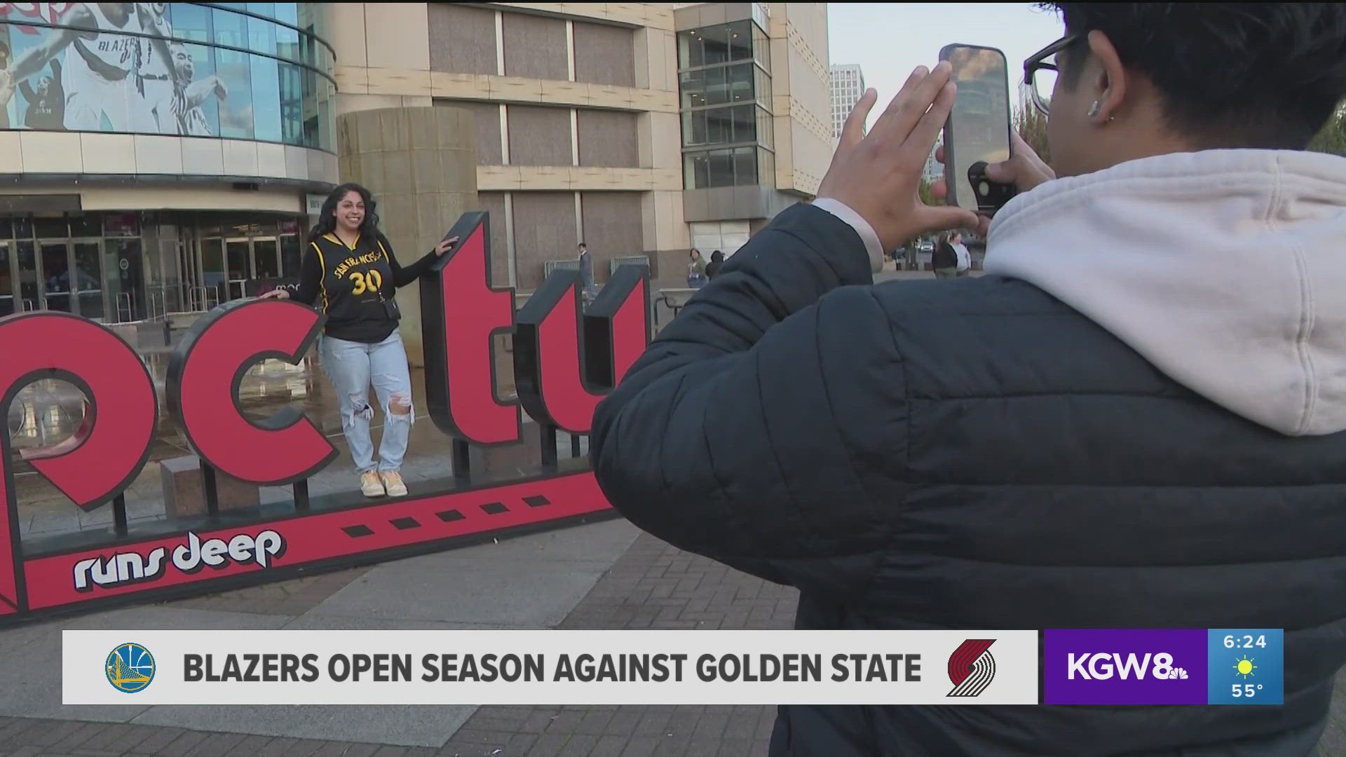 The Blazers, with two new players, face the Golden State Warriors at Portland's Moda Center.