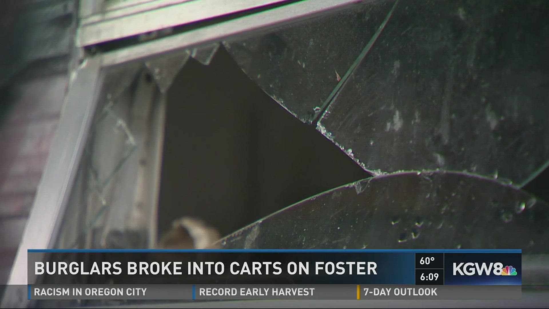 Burglars broke into food carts on Foster