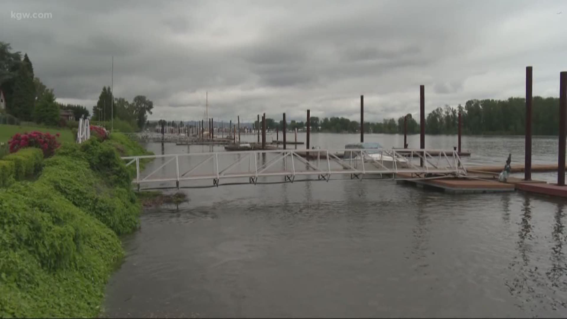 The Columbia River has reached flood stage.