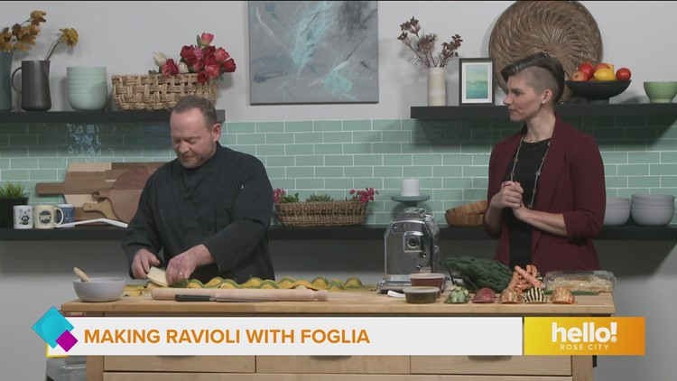 Making ravioli with Foglia