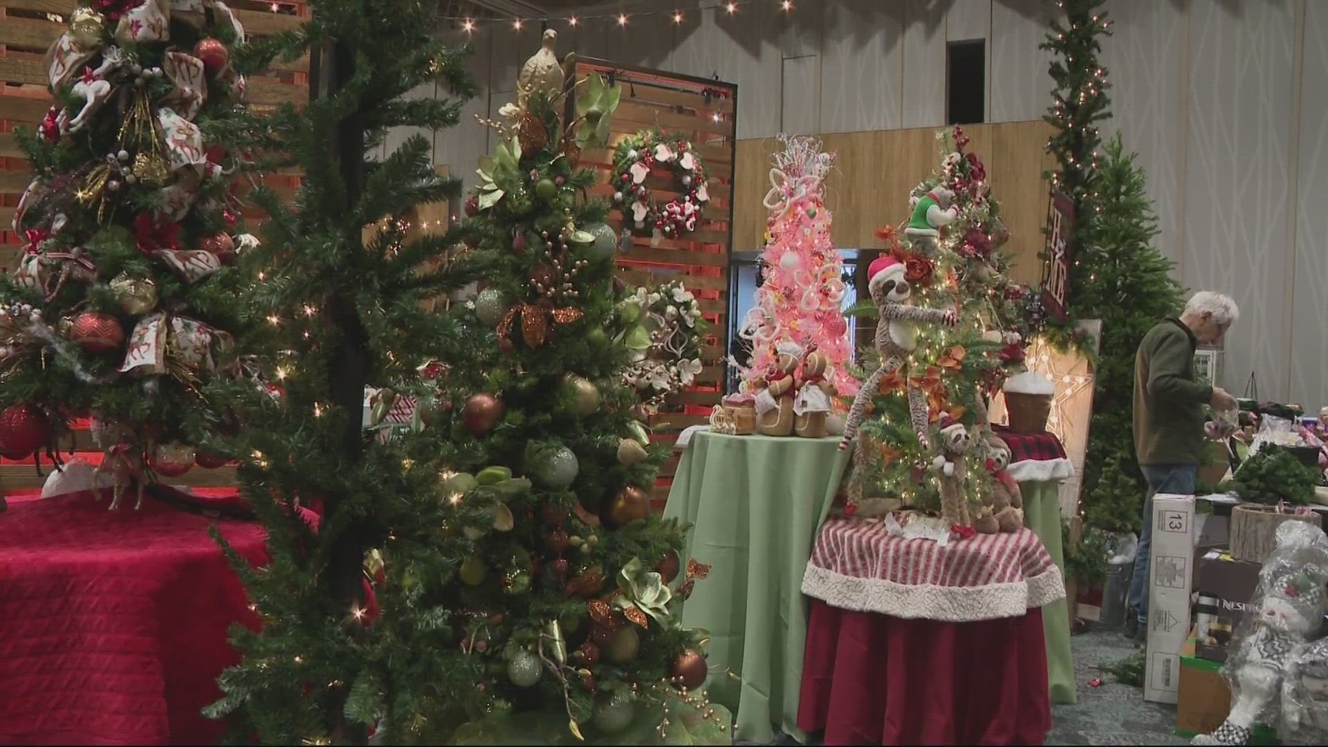 The event is happening Friday at the Oregon Convention Center with 60 Christmas trees and wreaths up for auction.