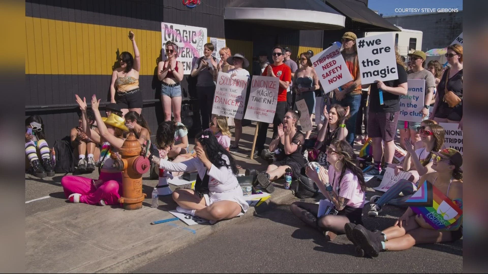 Dancers at Magic Tavern have been on strike since this spring, citing unsafe working conditions. Last week they voted to unionize.