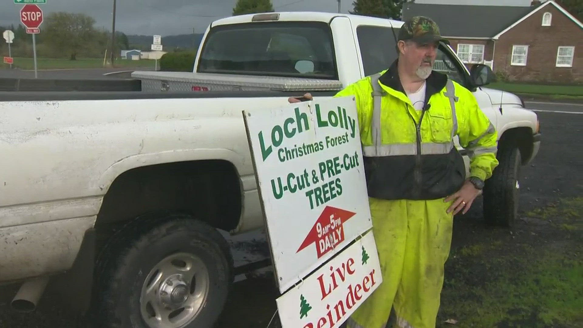 Photojournalist Nick Beber met up with Terry Burns of Loch Lolly Christmas Forest and followed along with their Thanksgiving tradition, putting up signs for their grand opening tomorrow.