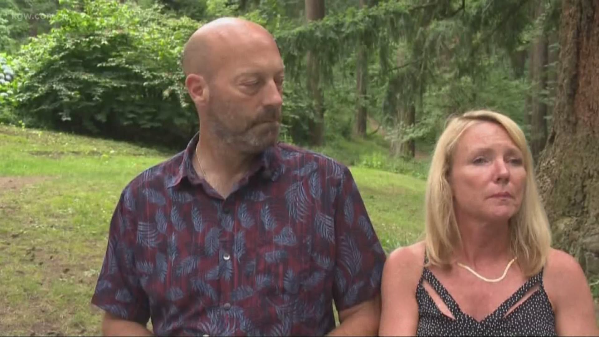 A couple who was attacked by a homeless man at Poet’s Beach has sued the city of Portland.