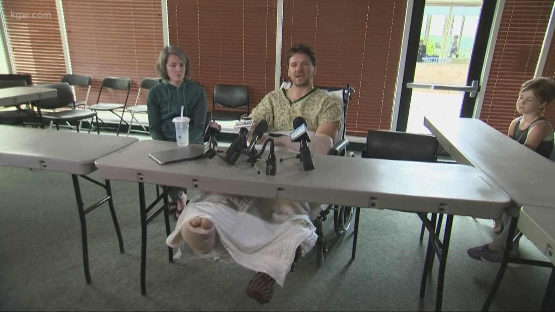 A climber rescued after falling on Mt. Hood recounts the ordeal.