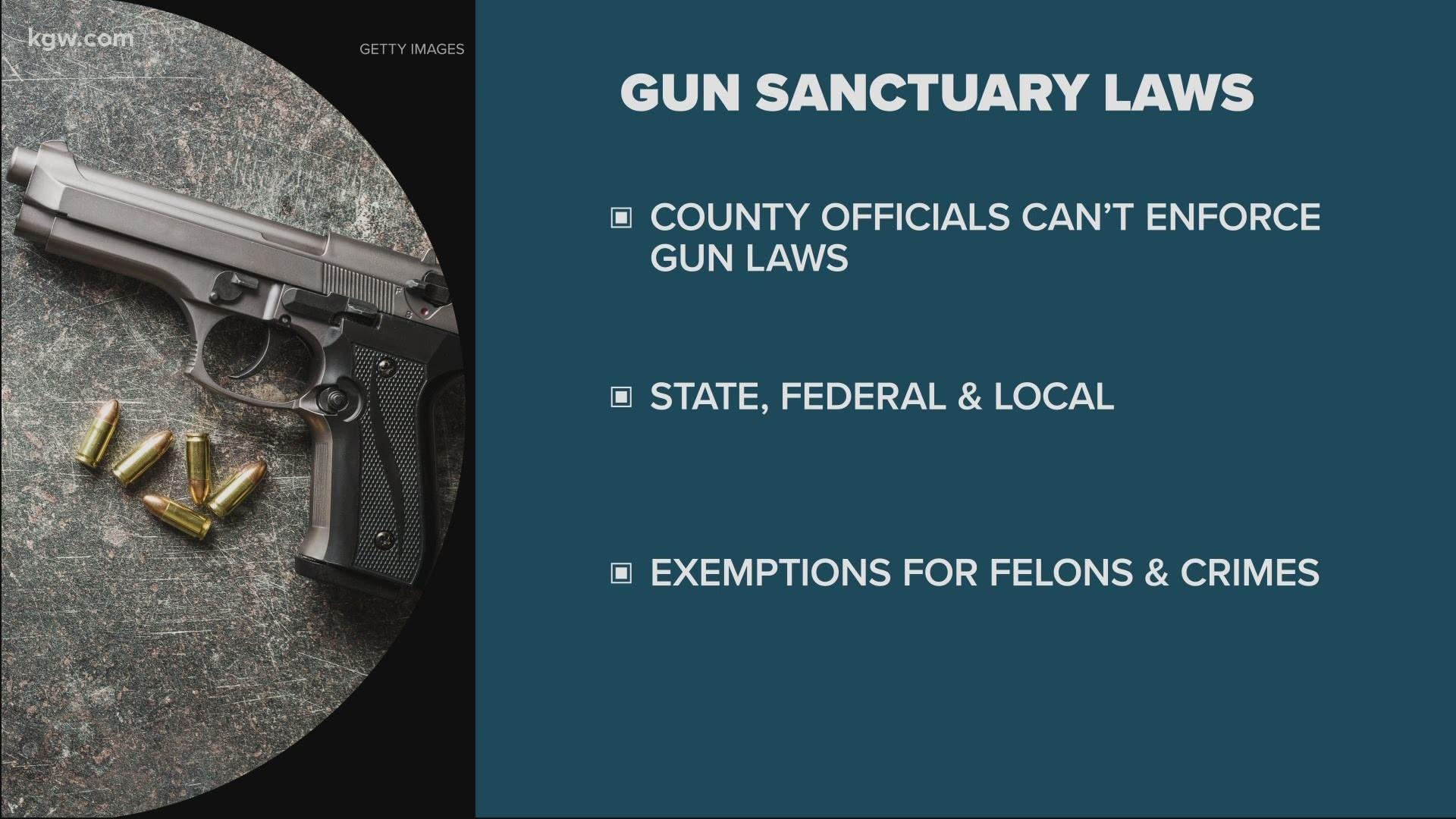 These ordinances are set up in counties to protect gun rights.