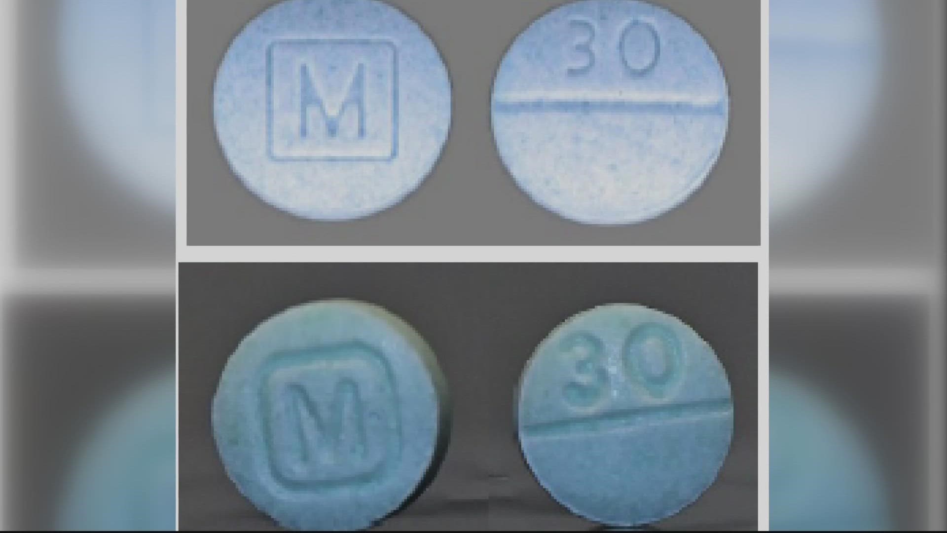 Portland police said both of the teens had similar pills on them when they were found, believed to be counterfeit pills commonly called "M30s."