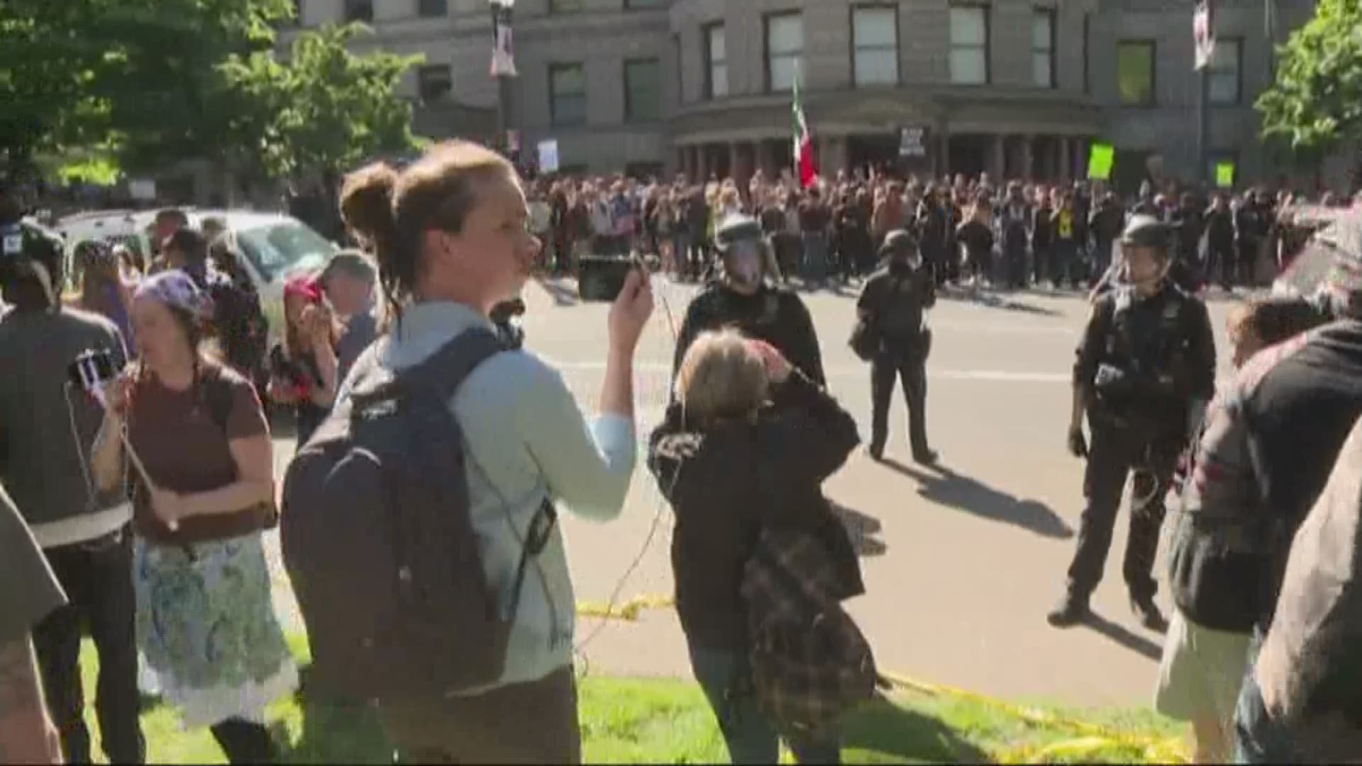 'Free Speech Rally' continues after Chapman Square cleared