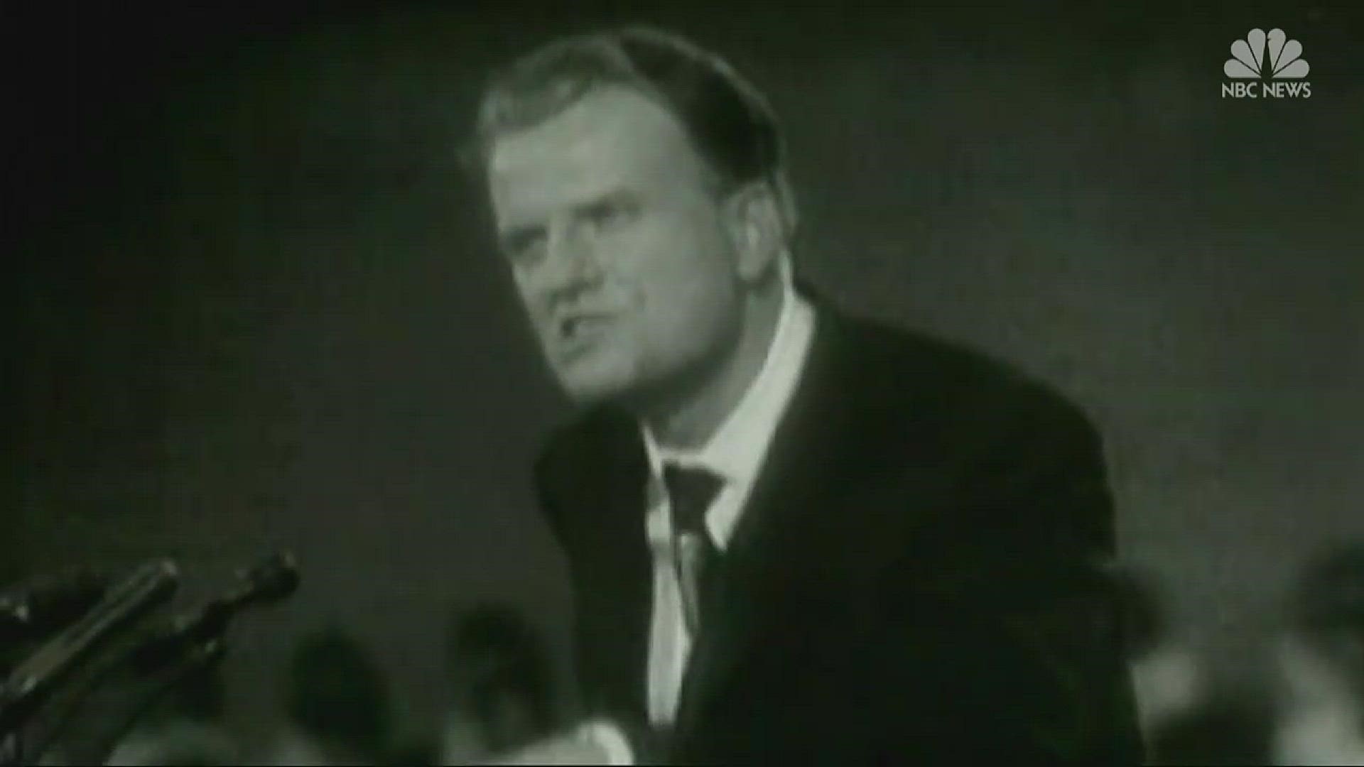 The body of the late Reverend Billy Graham will lie in honor at the U.S. Capitol building prior to his burial next week. NBC's Blayne Alexander reports.