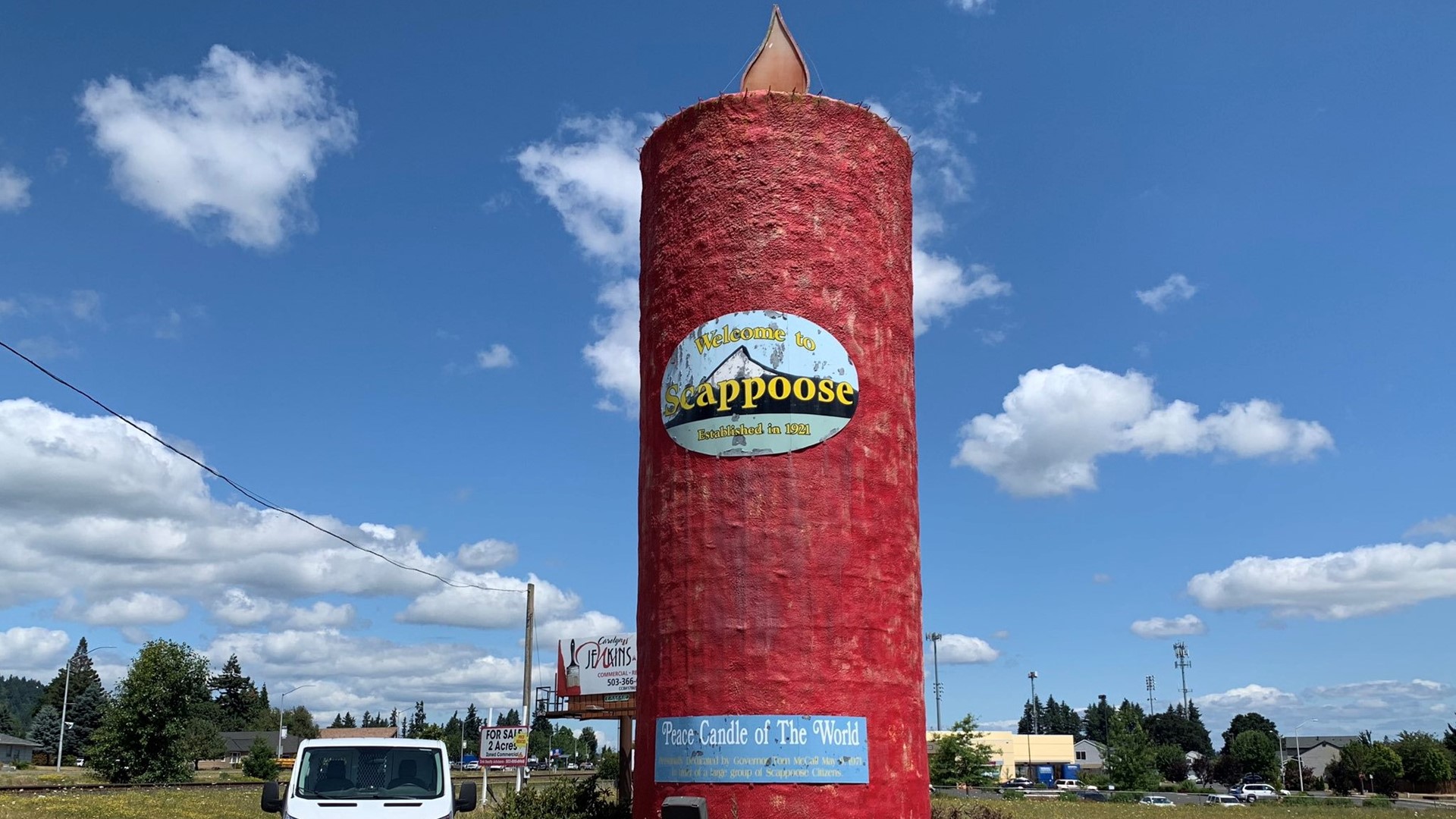 Iconic Peace Candle in Scappoose will be spared from demolition