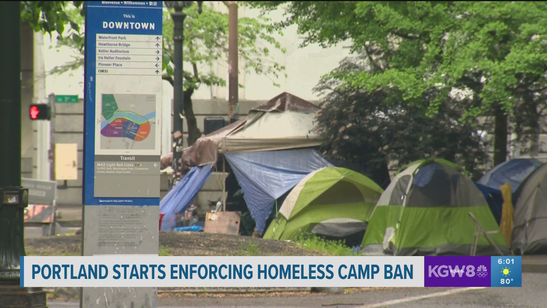 Under the new ordinance, someone camping on public property will face fines and jail time only if they turn down an offer of available shelter.