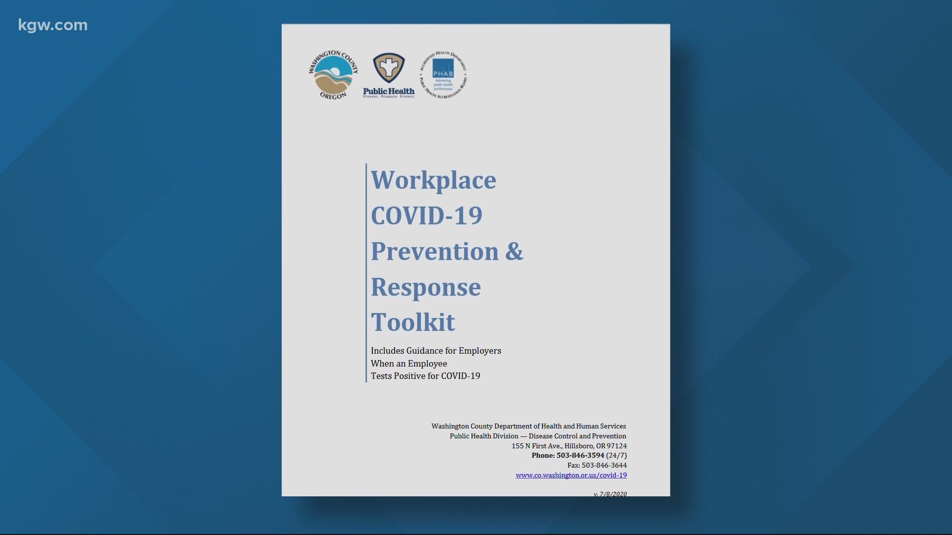The goal is to help employers comply with safety guidelines and avoid a coronavirus outbreak. And they've got a “tool kit” to do it.