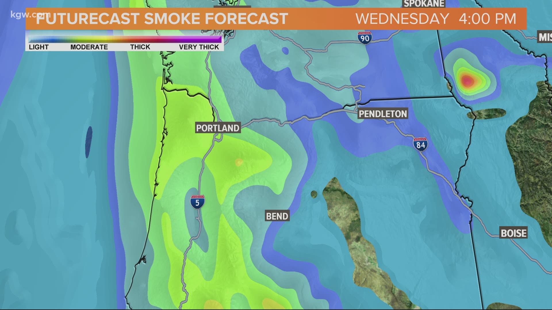 There could be enough smoke to see the air quality deteriorate into the moderate zone.