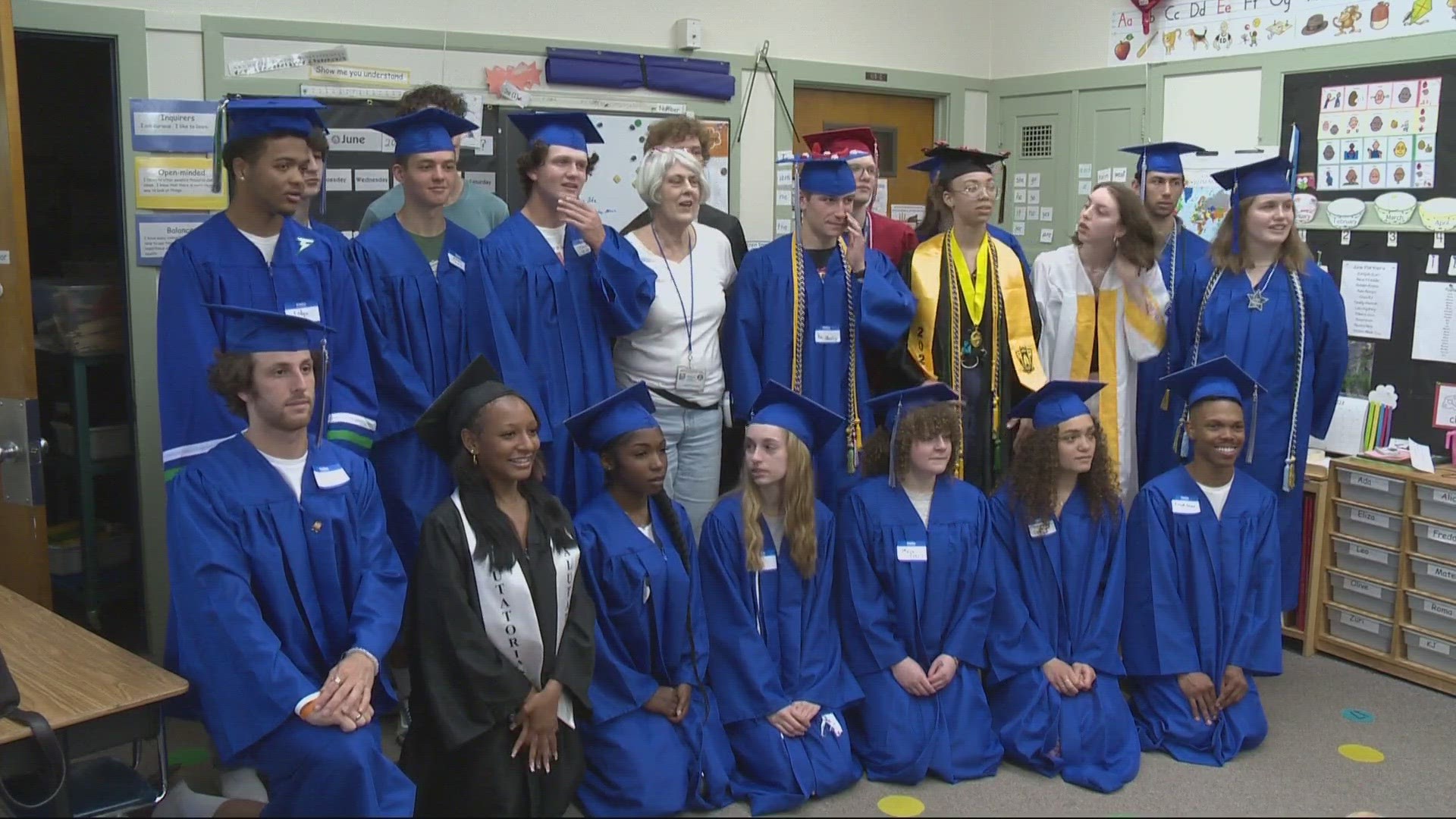 For many of the Grant High School students, it was the first time they’d seen their kindergarten teacher in 13 years.