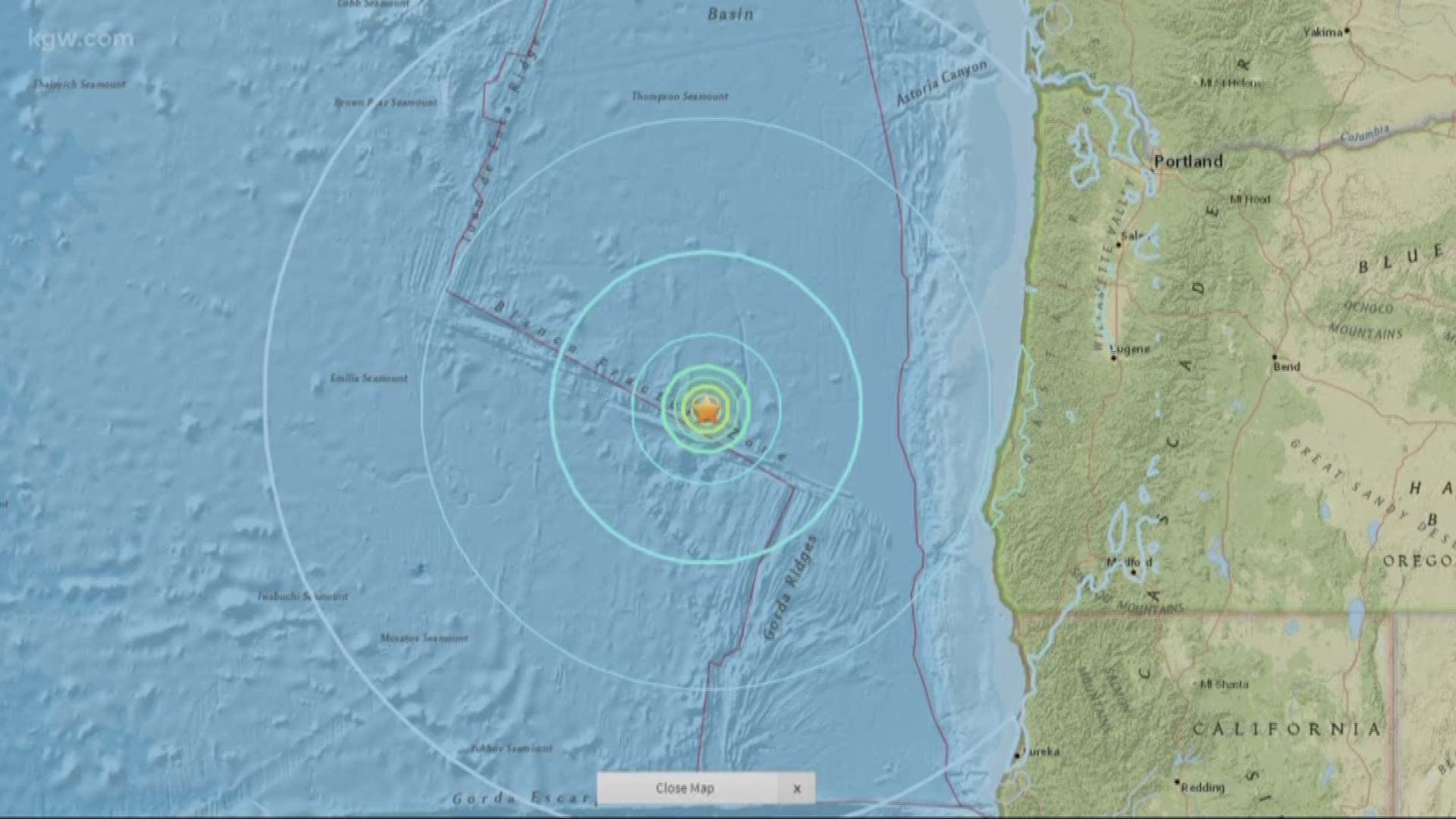 6.2 earthquake strikes off Southern Oregon coast