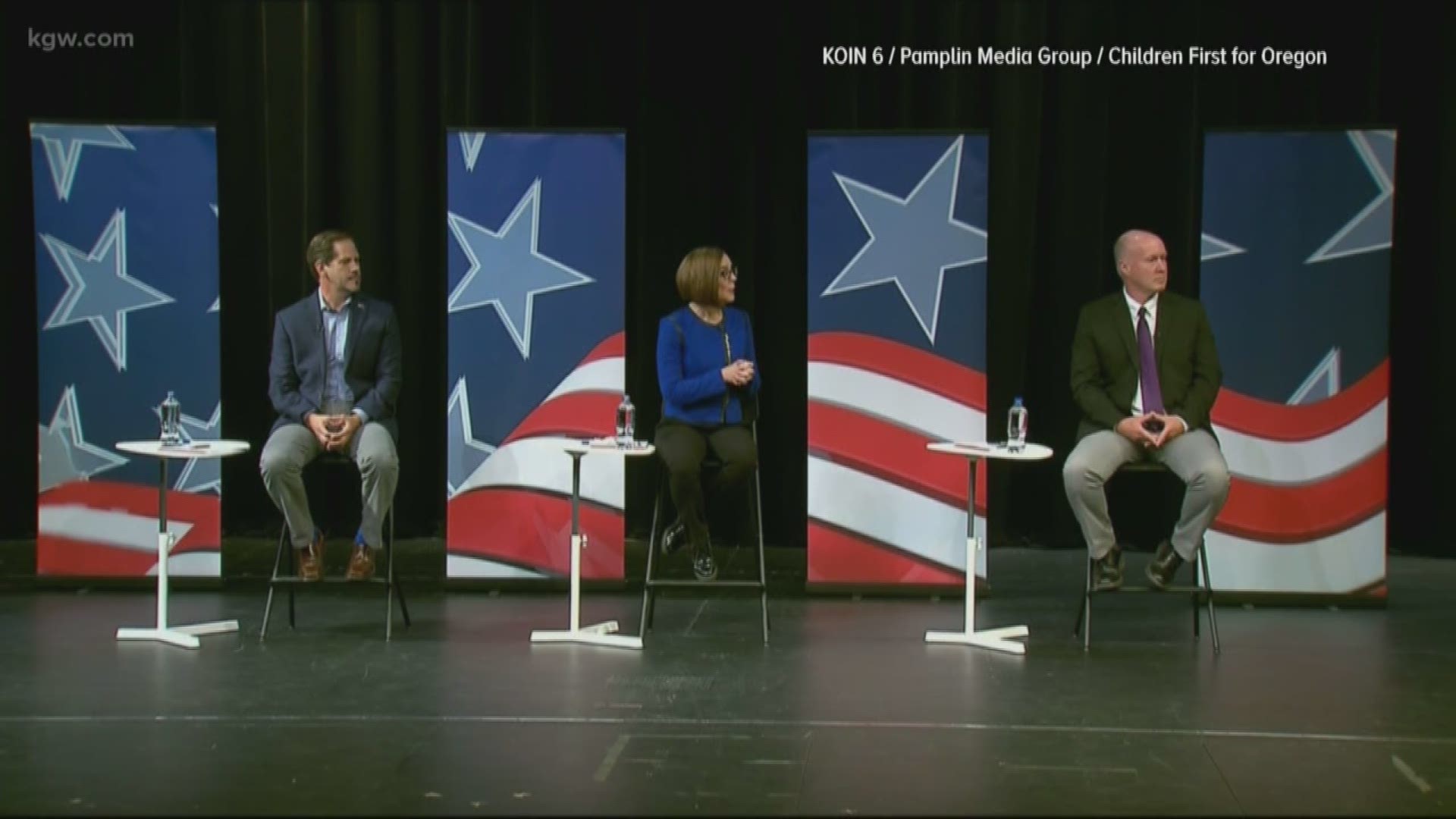 The first Oregon gubernatorial debate had candidates answer questions from students. 