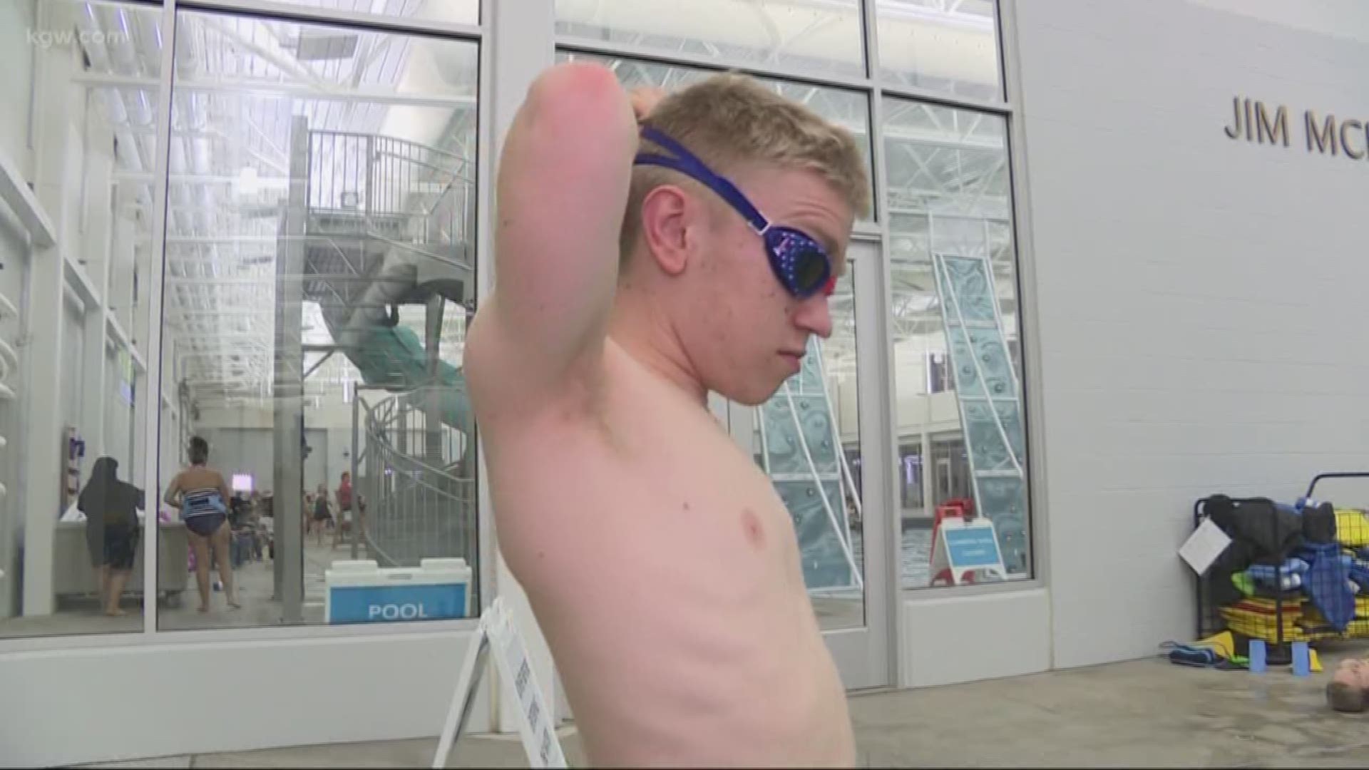 A George Fox swimmer is setting records in the pool. Art Edwards has the story.