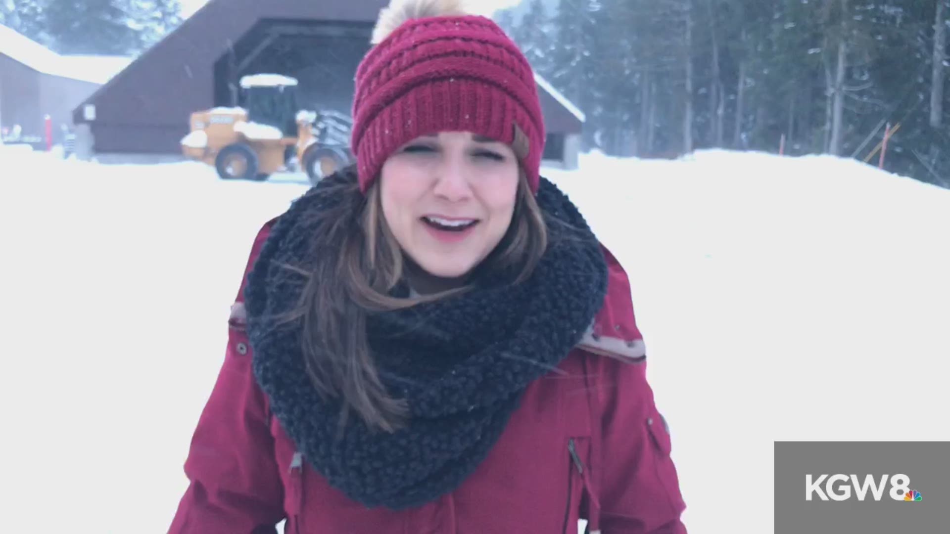 KGW's Morgan Romero was up at Government Camp to gauge the effects of a bomb cyclone storm.