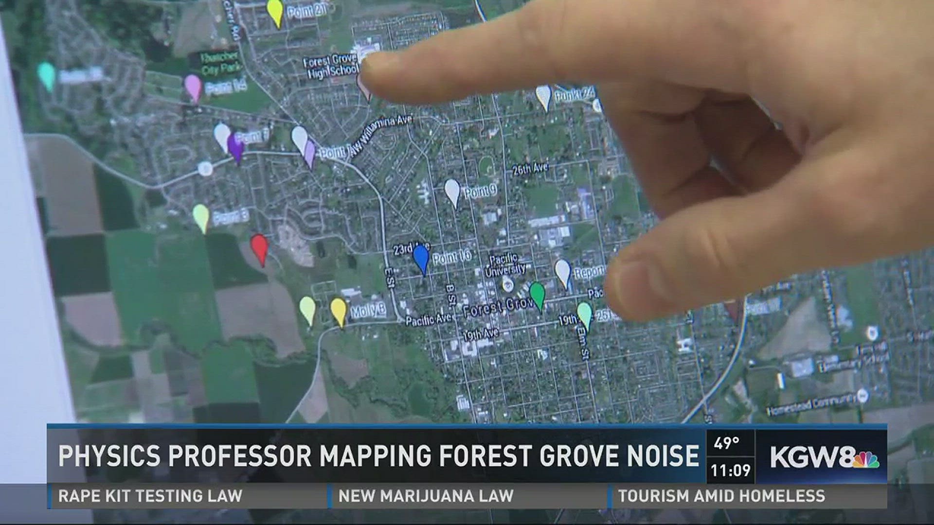 Physics professor mapping Forest Grove noise