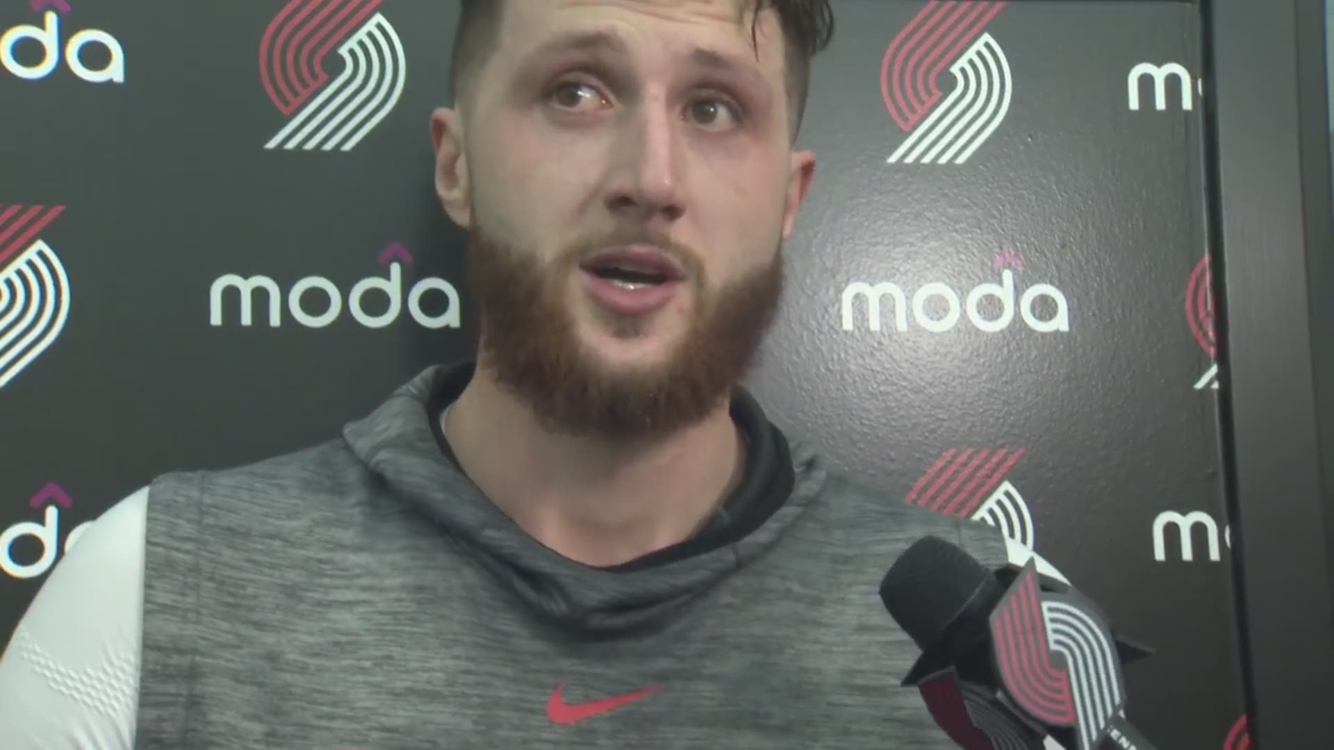 Blazers center Jusuf Nurkic talks about potentially returning March 15 against the Rockets. It's been nearly a year since he suffered a devastating leg injury.
