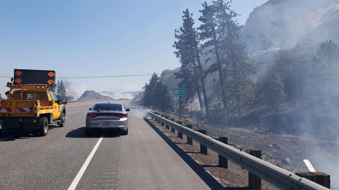 PHOTOS Wildfire burning near The Dalles, Oregon