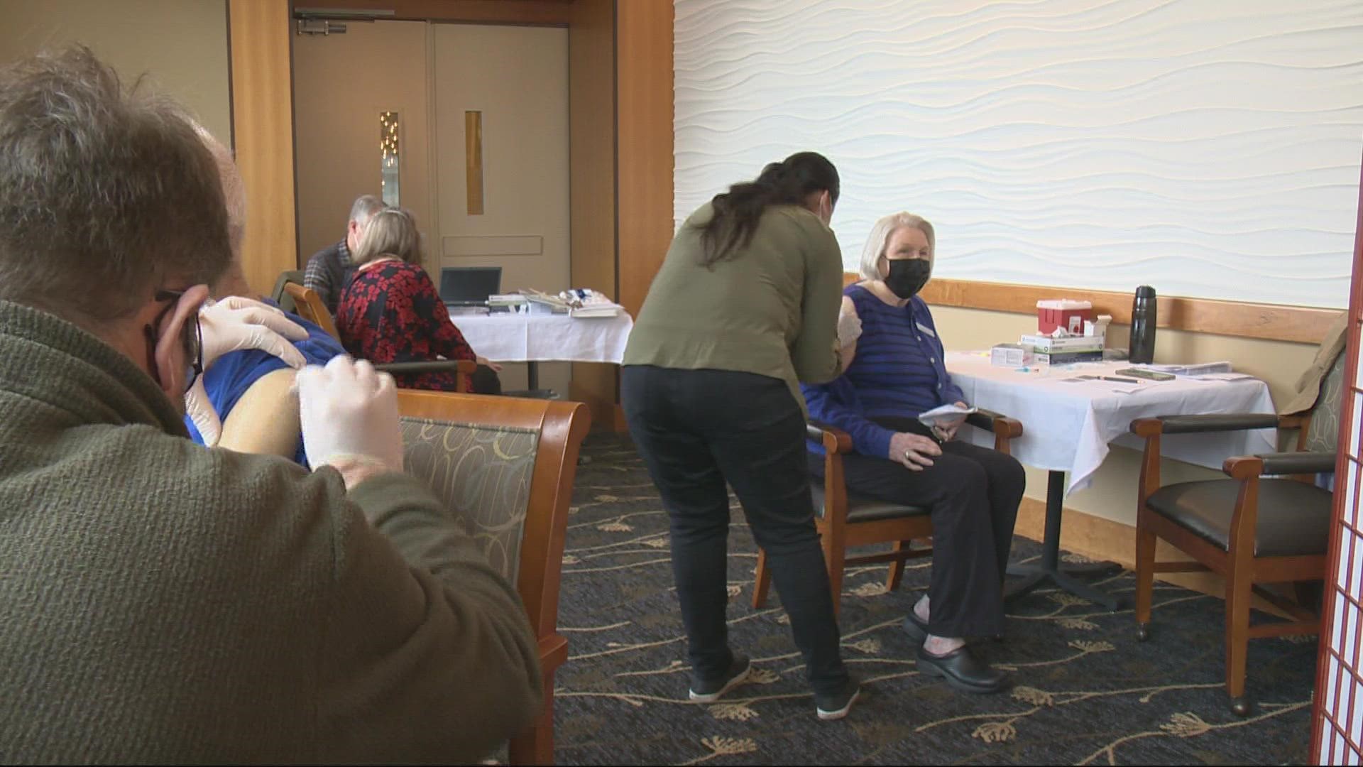 More Oregonians are getting booster COVID-19 shots than first and second doses combined. KGW's Tim Gordon reports.