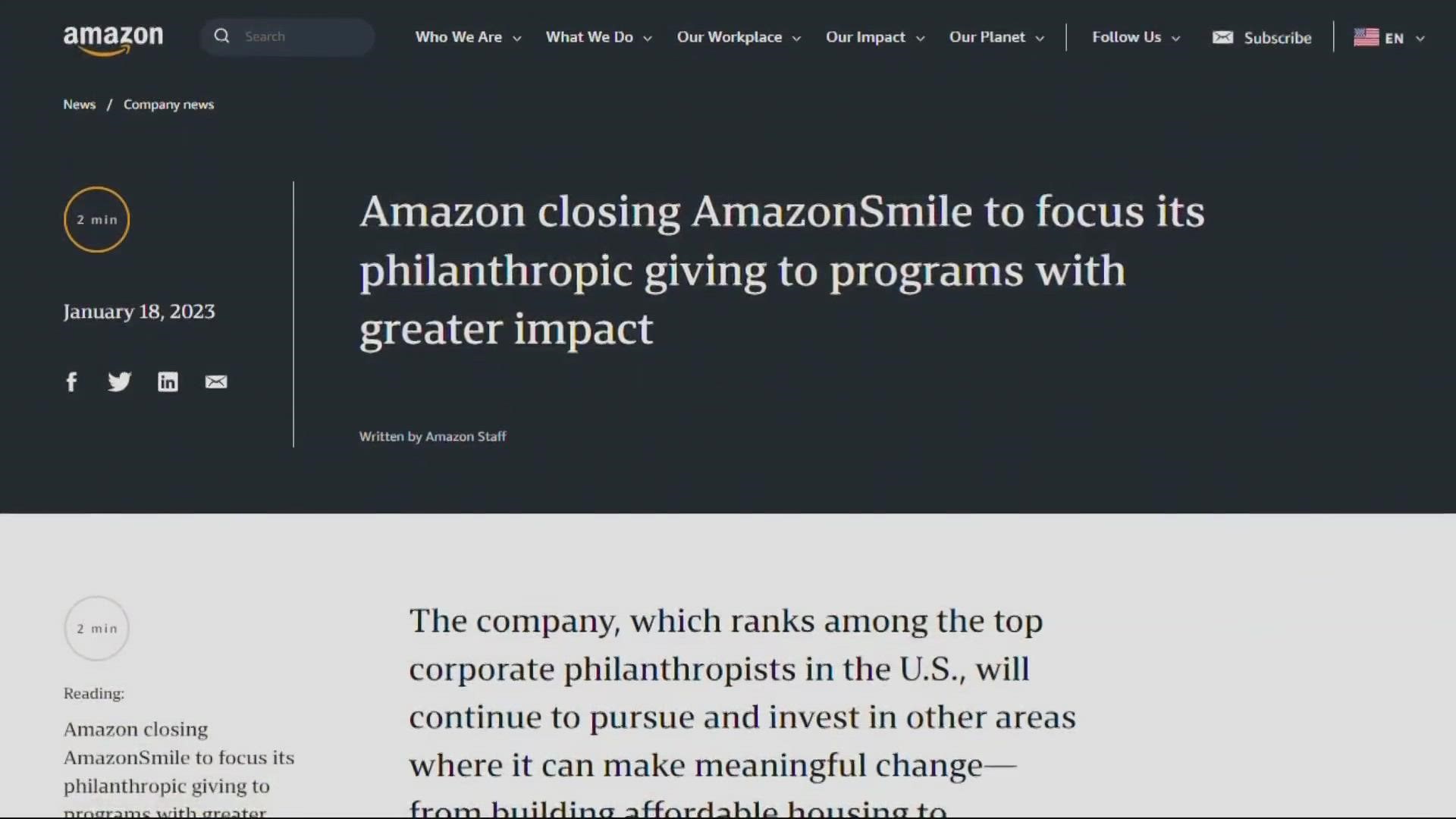 The program connected Amazon shoppers with an easy means of supporting different charities. That will have an impact on some Portland organizations.
