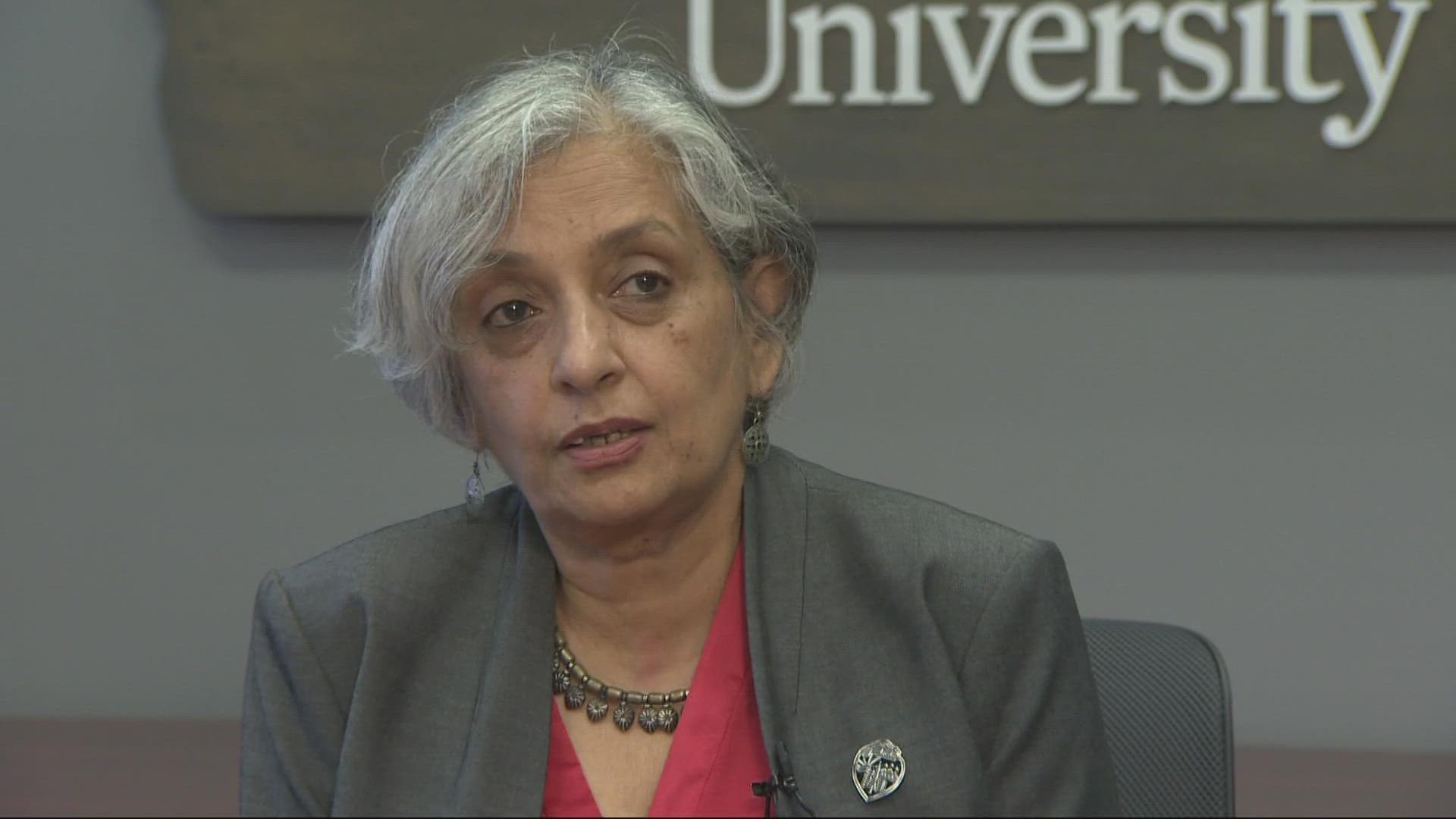 Dr. Jayathi Murthy is the new president of Oregon State University. She succeeds former president F. King Alexander, who resigned last year.