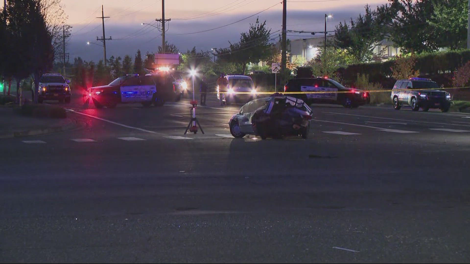 At least one person is dead following a car crash in North Gresham. During the investigation, Northeast Sandy Boulevard is closed near Northeast 181st Avenue.