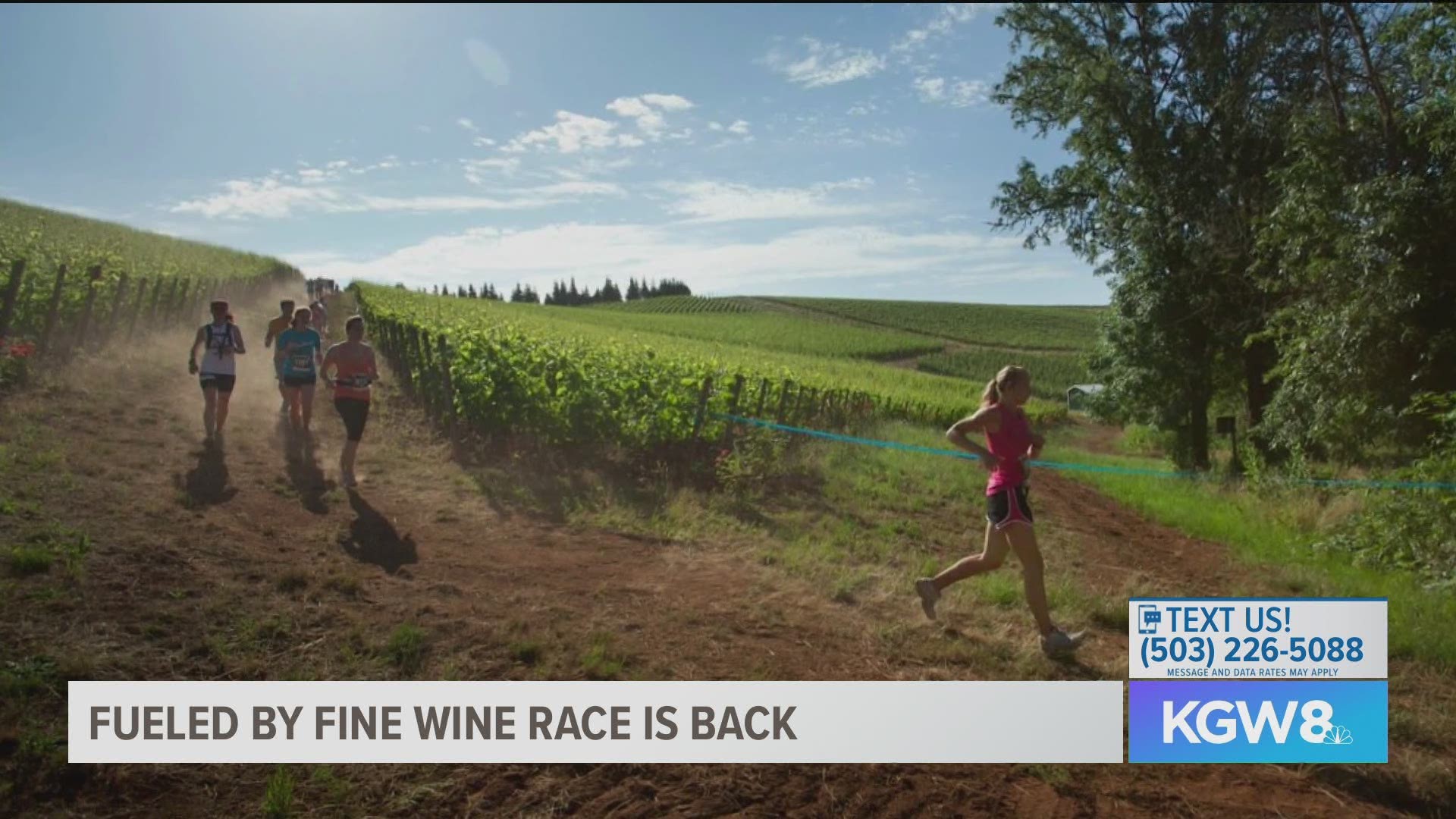 'Fueled by Fine Wine' half and quarter marathon takes place July 18. The race takes runners through private vineyards in the Dundee Hills.
