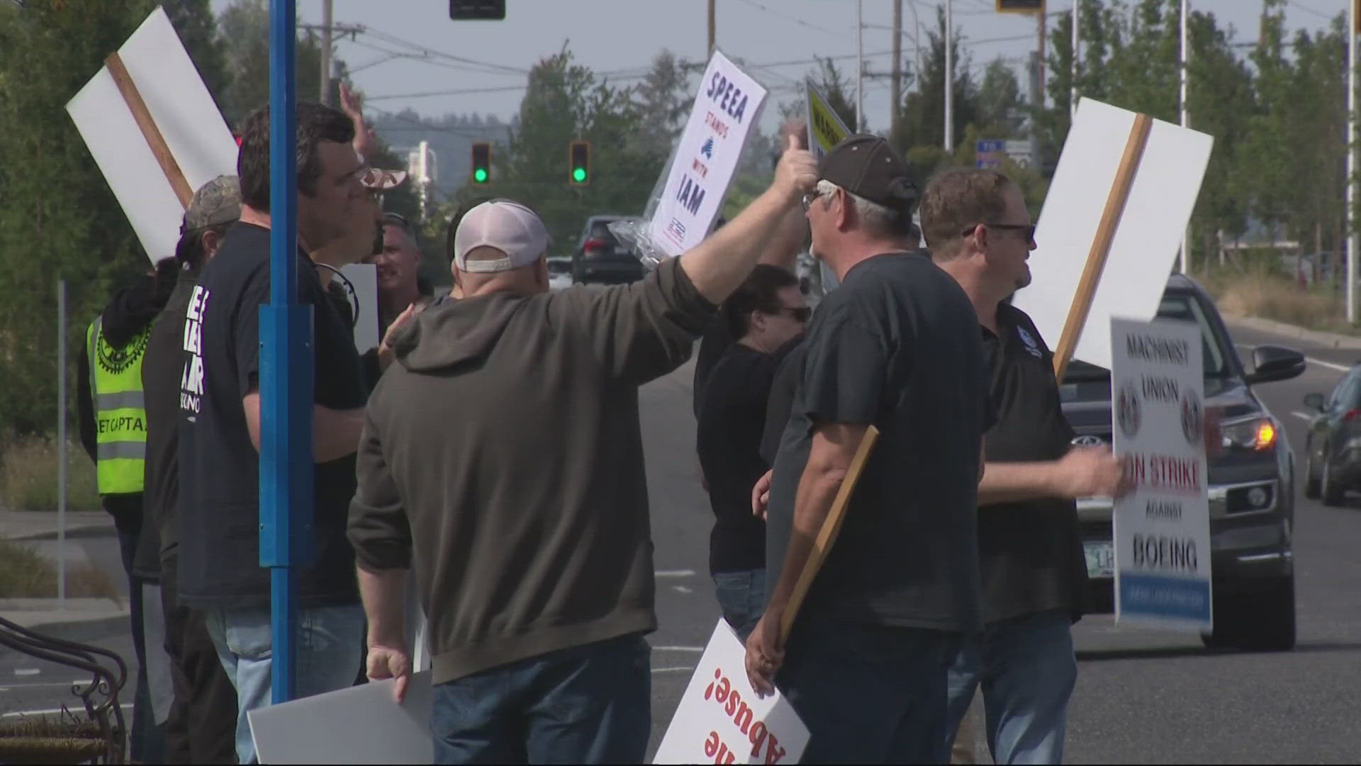 Since midnight, about 1,200 Boeing workers in Gresham have been hitting the picket lines in shifts. In all, over 30,000 workers are on strike.