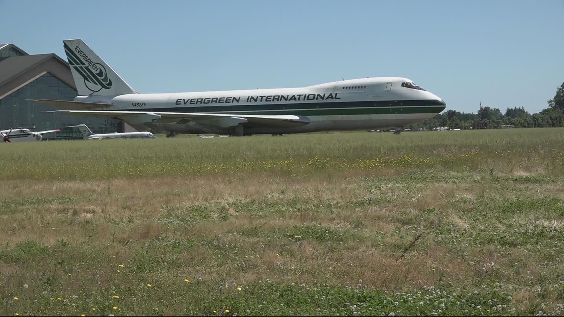 The Evergreen Aviation and Space Museum does not own the 747 parked outside it's building. However, the museum does hope to keep it on site.