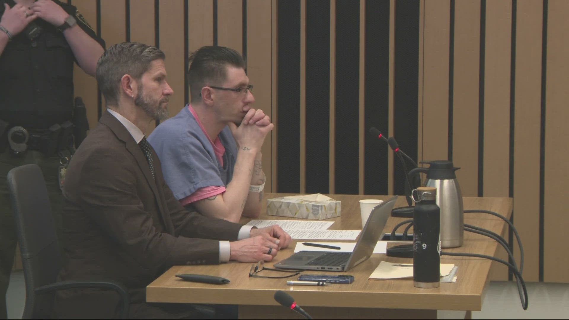Michael English said he was cleaning his gun in a friend's apartment when the gun went off, striking and killing Angel Geib.