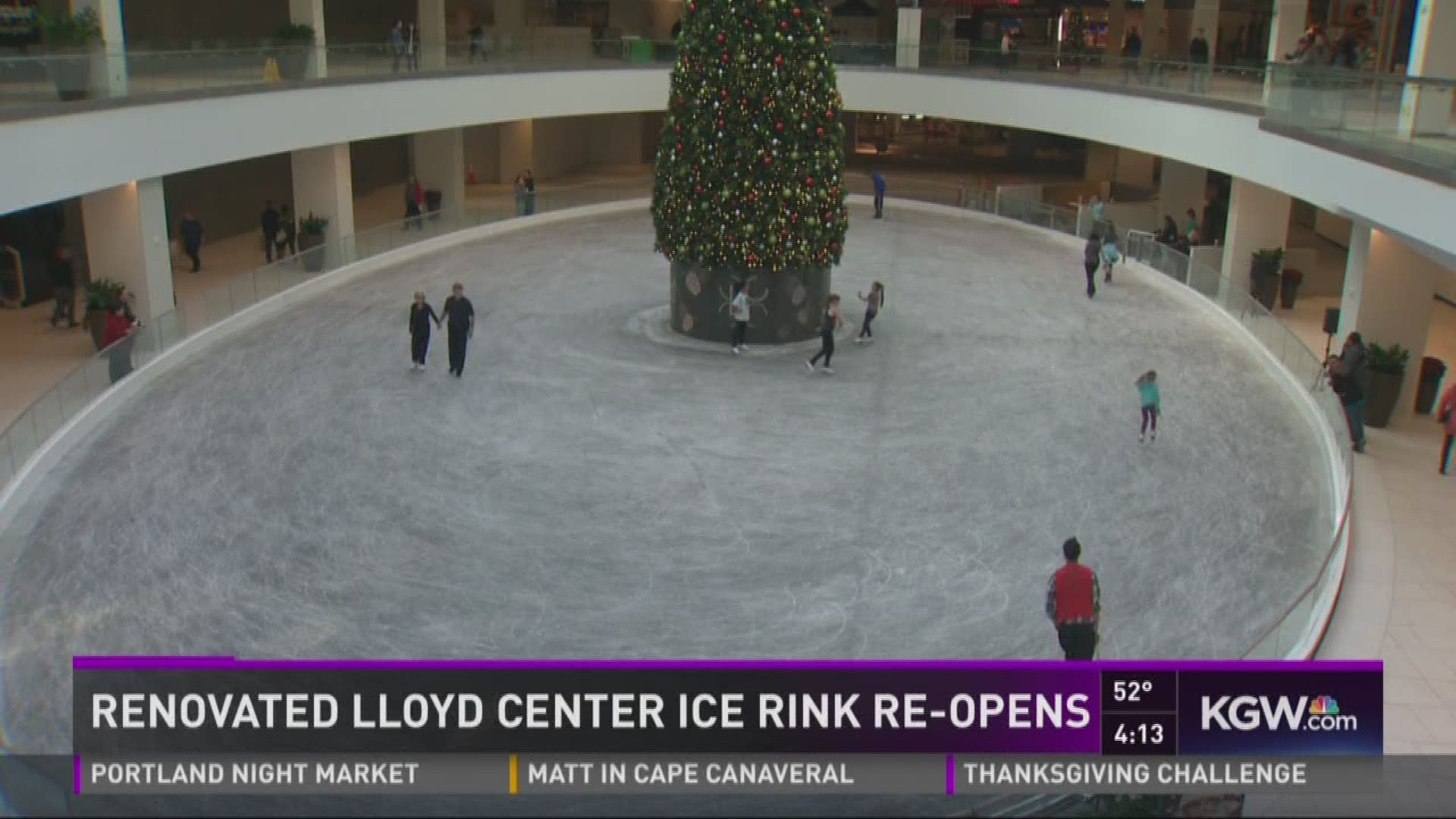 Renovated Lloyd Center ice rink reopens