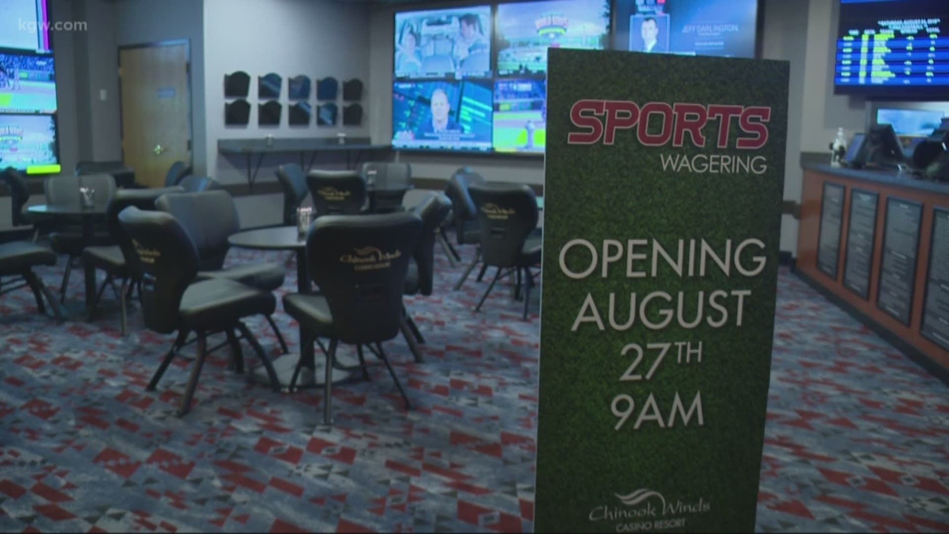 Sports betting at Chinook Winds will start Aug. 27. It will only be available at the casino and will include NCAA wagers.