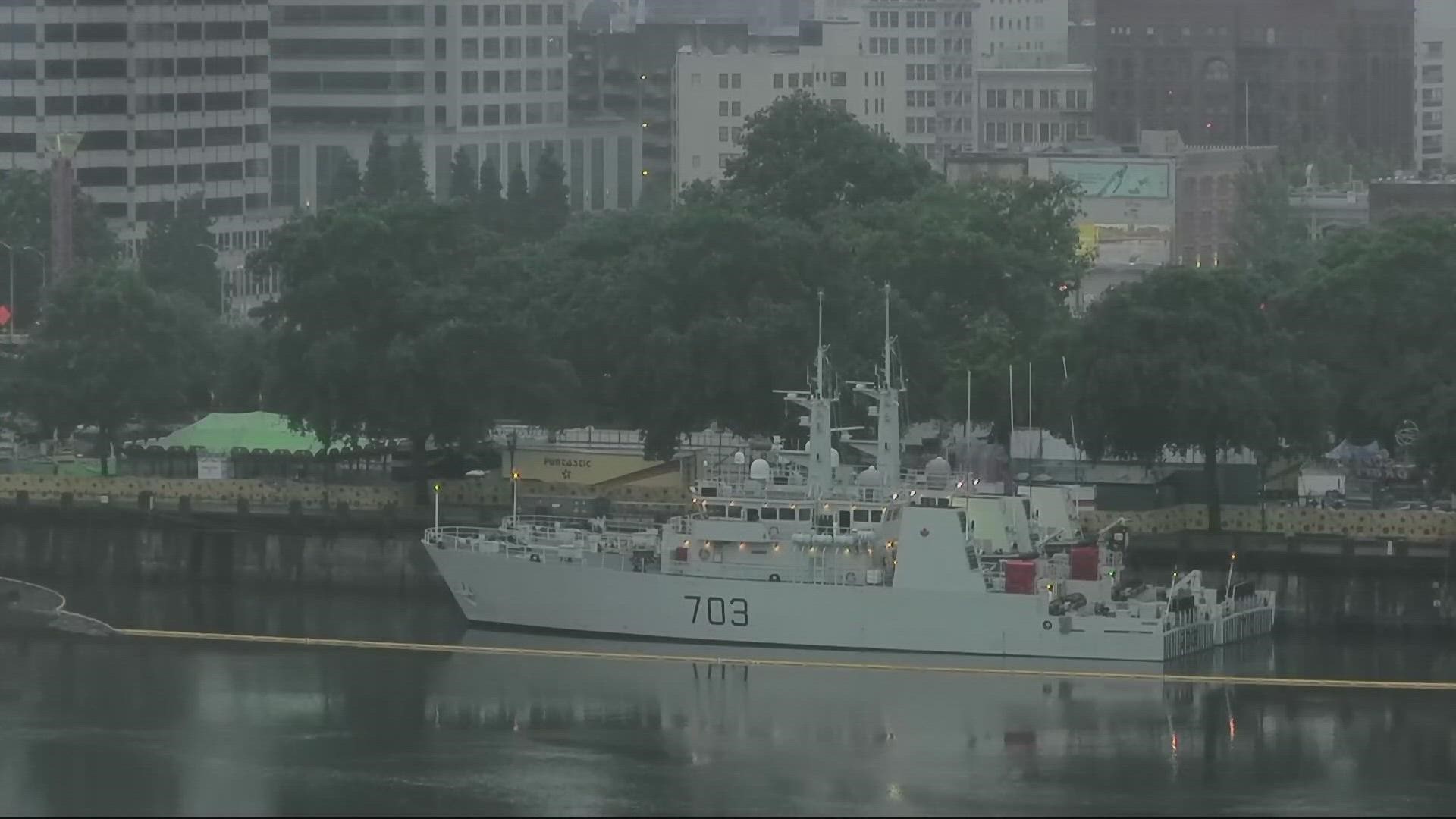 Fleet Week, a Rose Festival tradition, is back in Portland's waterfront for the first time since 2019. KGW Sunrise's Devon Haskins toured the U.S.S. Michael Monsoor.