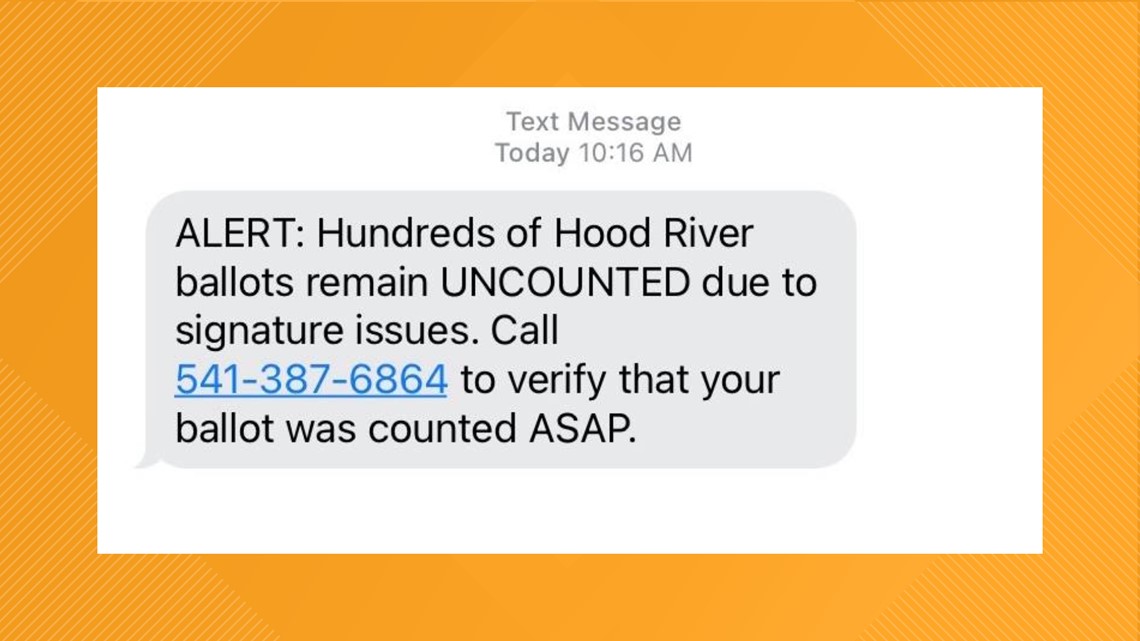 VERIFY: Texts Claiming Ballots Won't Be Counted Are A Scam | Kgw.com