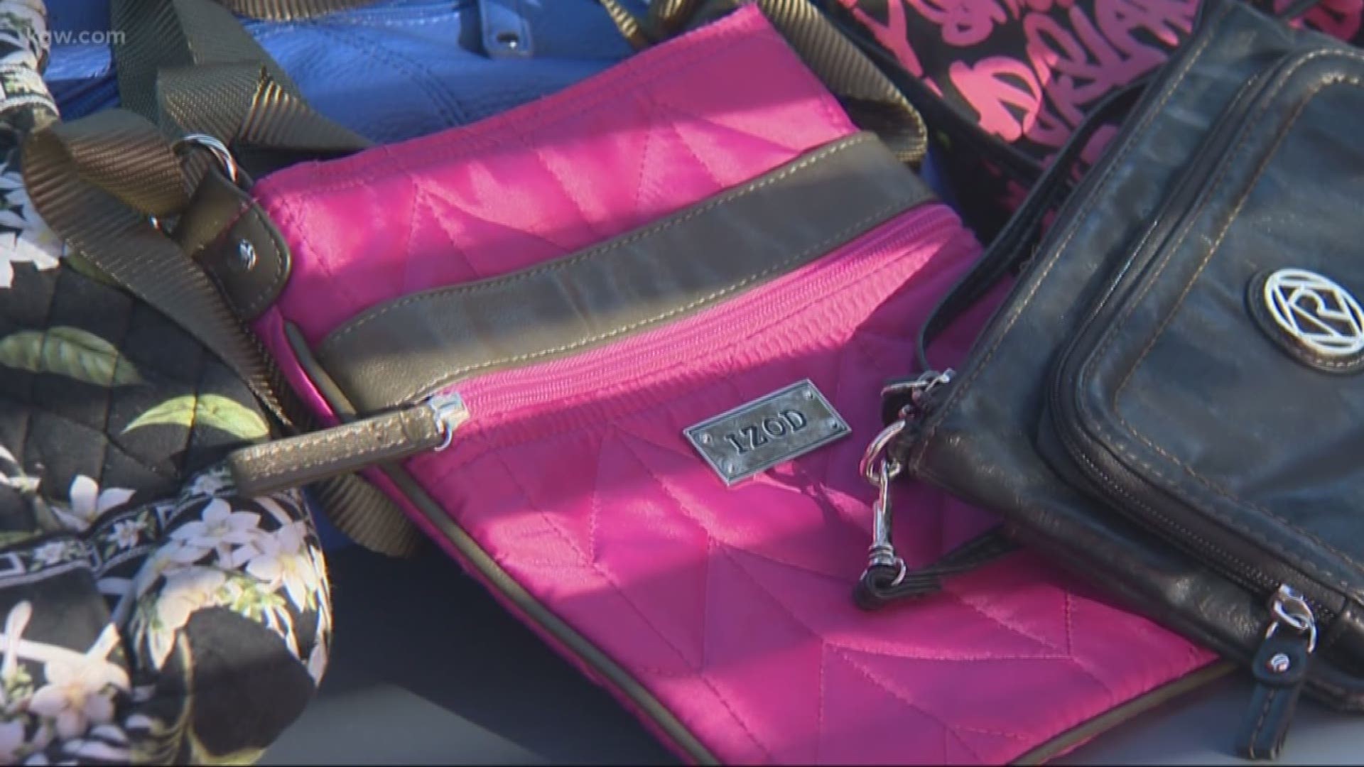 Polli Collins and Claire Thayer describe their effort to collect more than 100 purses