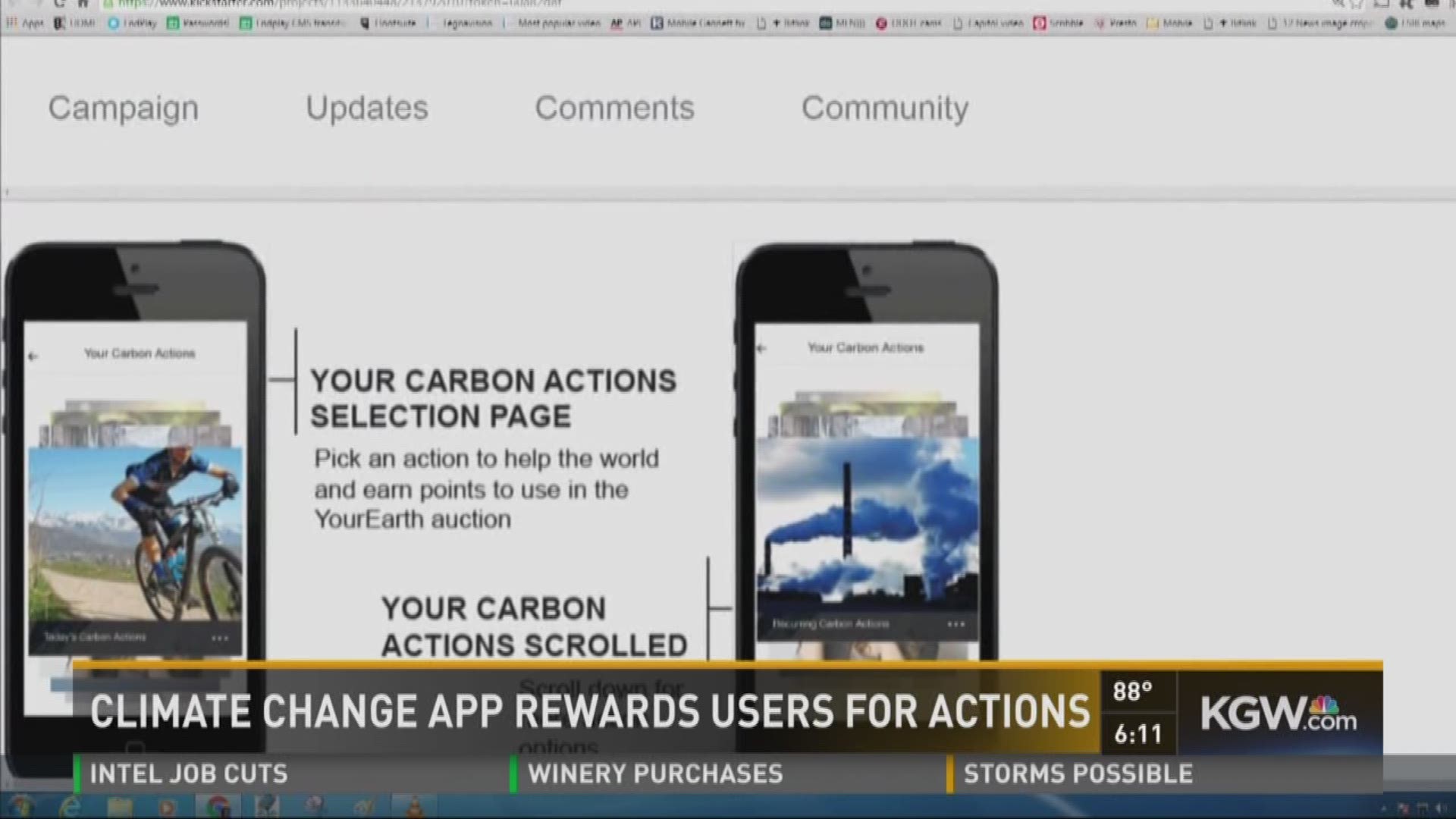 Climate change app rewards users