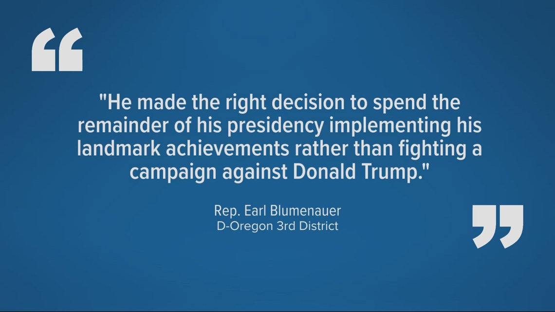 Oregon lawmakers react after Biden drops out of 2024 presidential race ...
