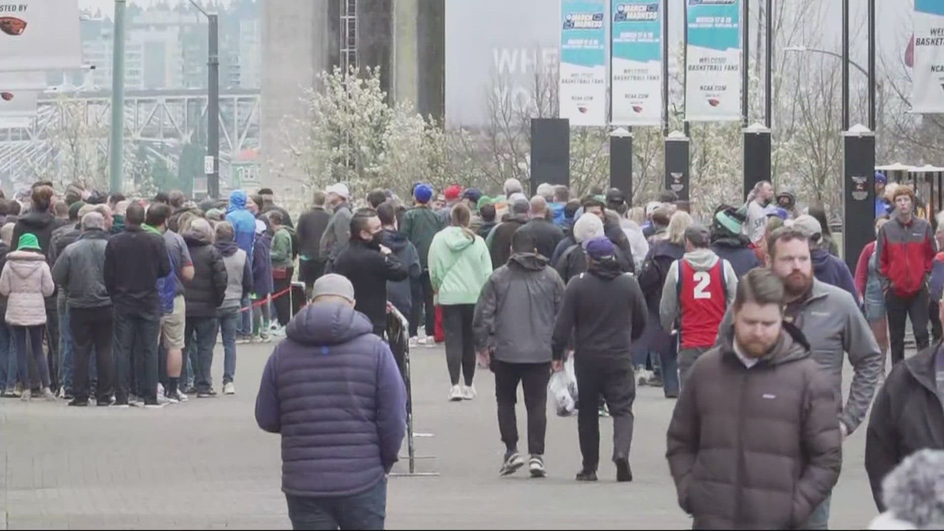 As visitors flood Portland for the NCAA Women’s Tournament at the Moda Center. Portland police said it'll be making sure the city puts its best foot forward.