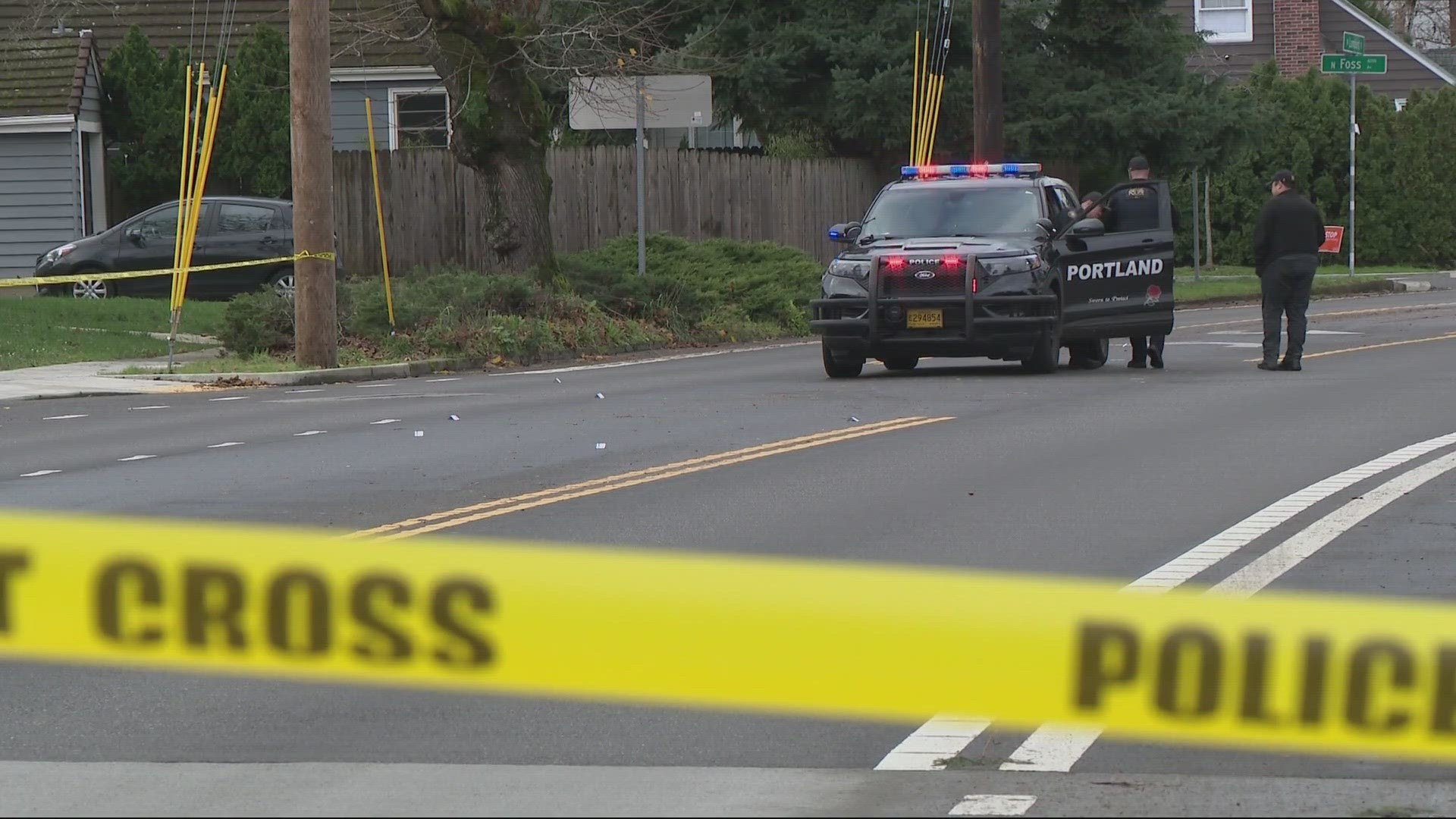 Two people in cars were shooting at each other at North Lombard and Hurst Avenue.