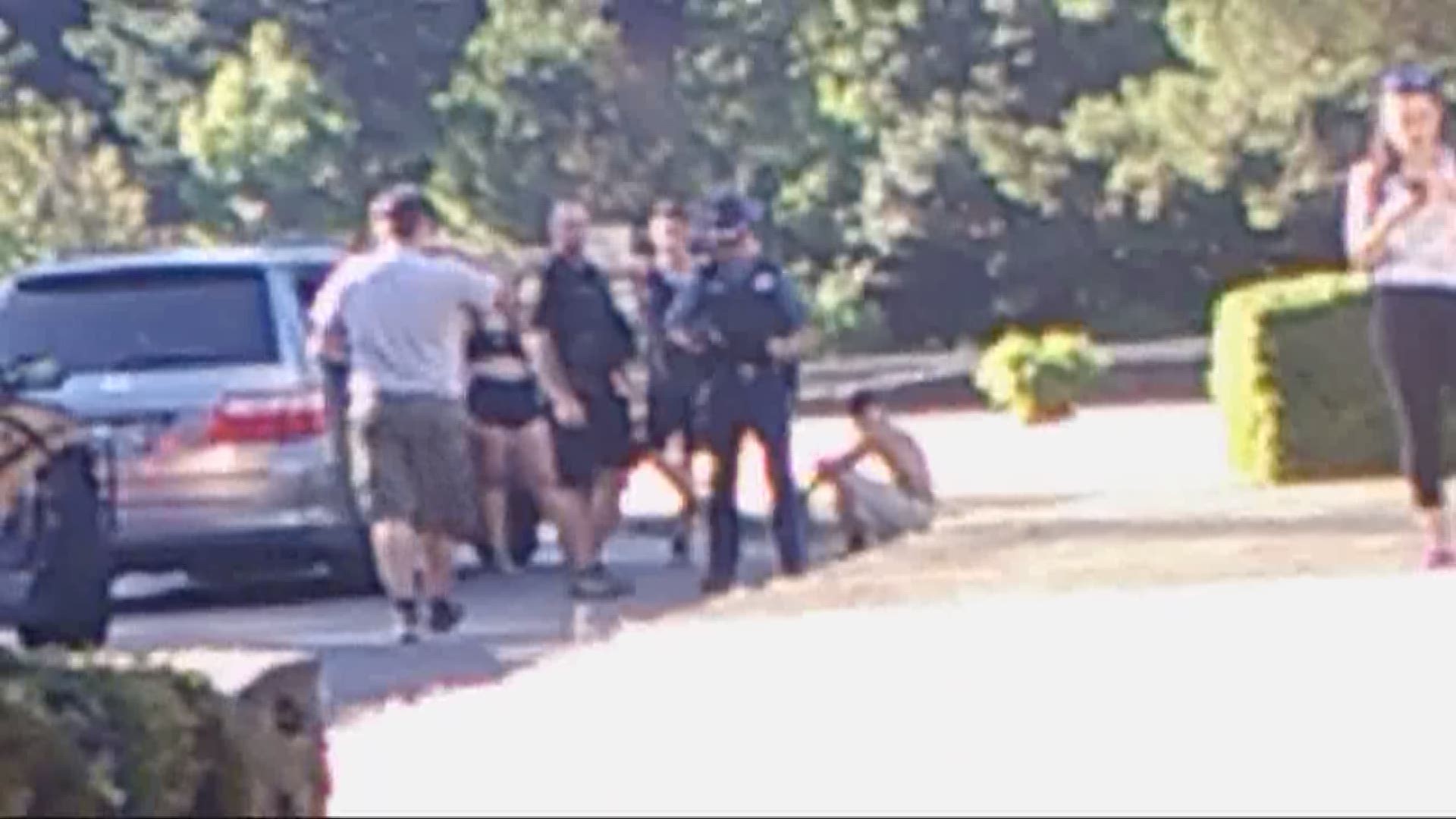 Witness saw Oregon State Police detain teens, heard firework in relation to the Eagle Creek Fire.