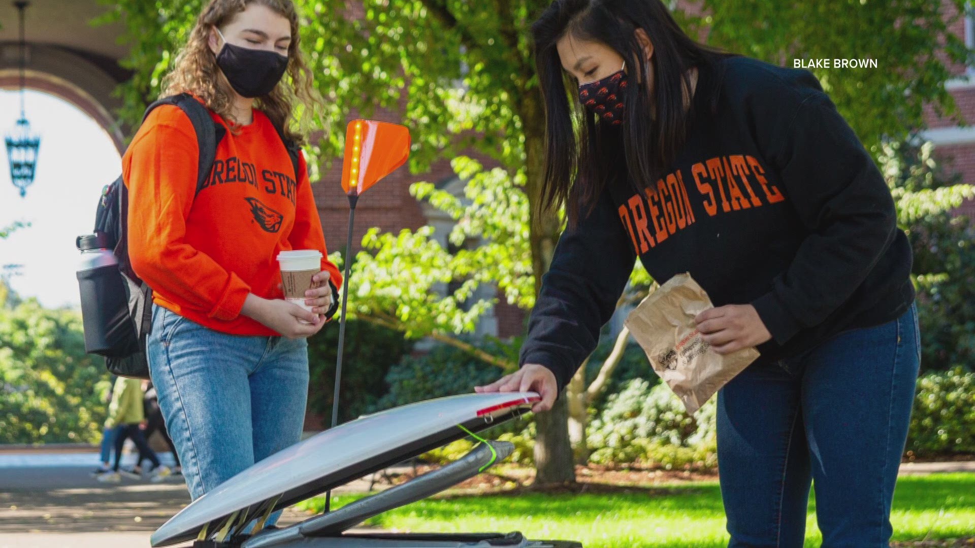 In partnership with Starship Technologies, OSU has a fleet of 20 robots that provide contactless food delivery to students and staff on campus.