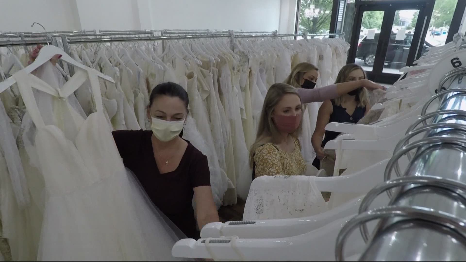 Brides for a Cause teamed up with nonprofit Brides Across America to give 20 local brides who are nurses and doctors a free wedding dress.